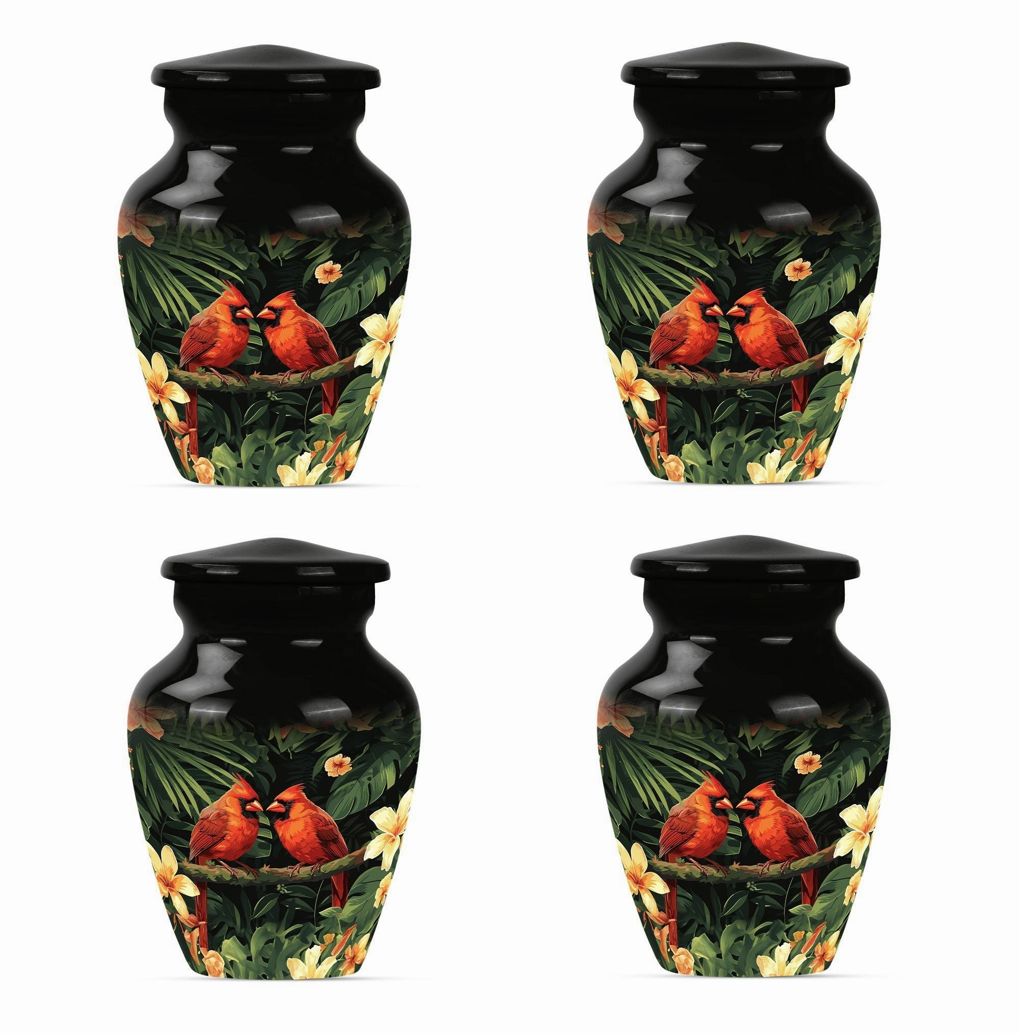 Cardinal Bird Memorial Cremation Urn For Adult Human Ashes