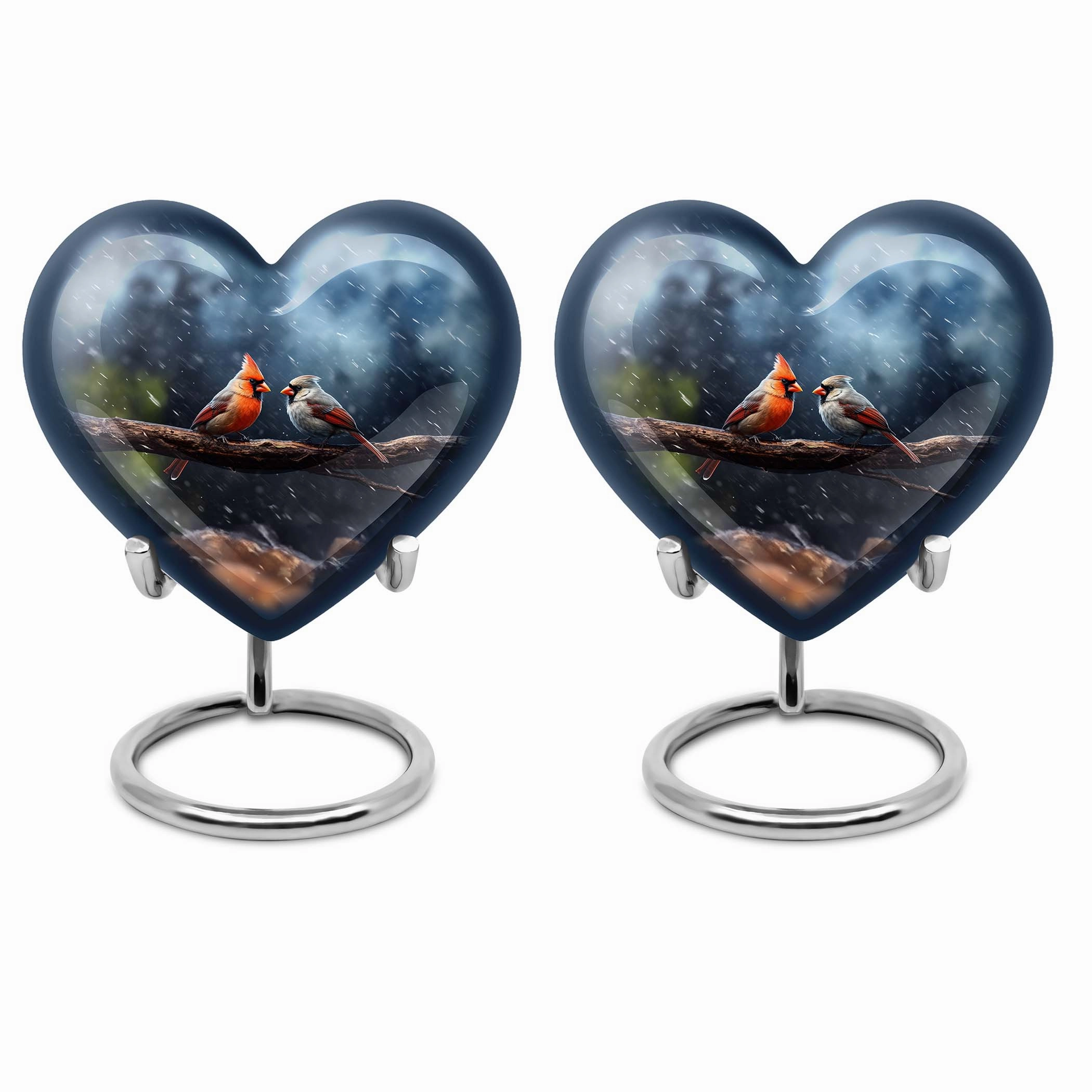 Cardinal Bird Memorial with Elegant Design, Adult Cremation Urn
