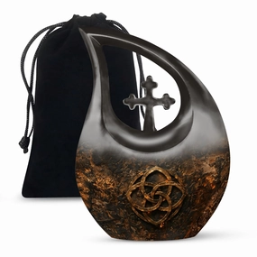 Catholic Theme Cremation Urn For Storing Adult Human Ashes