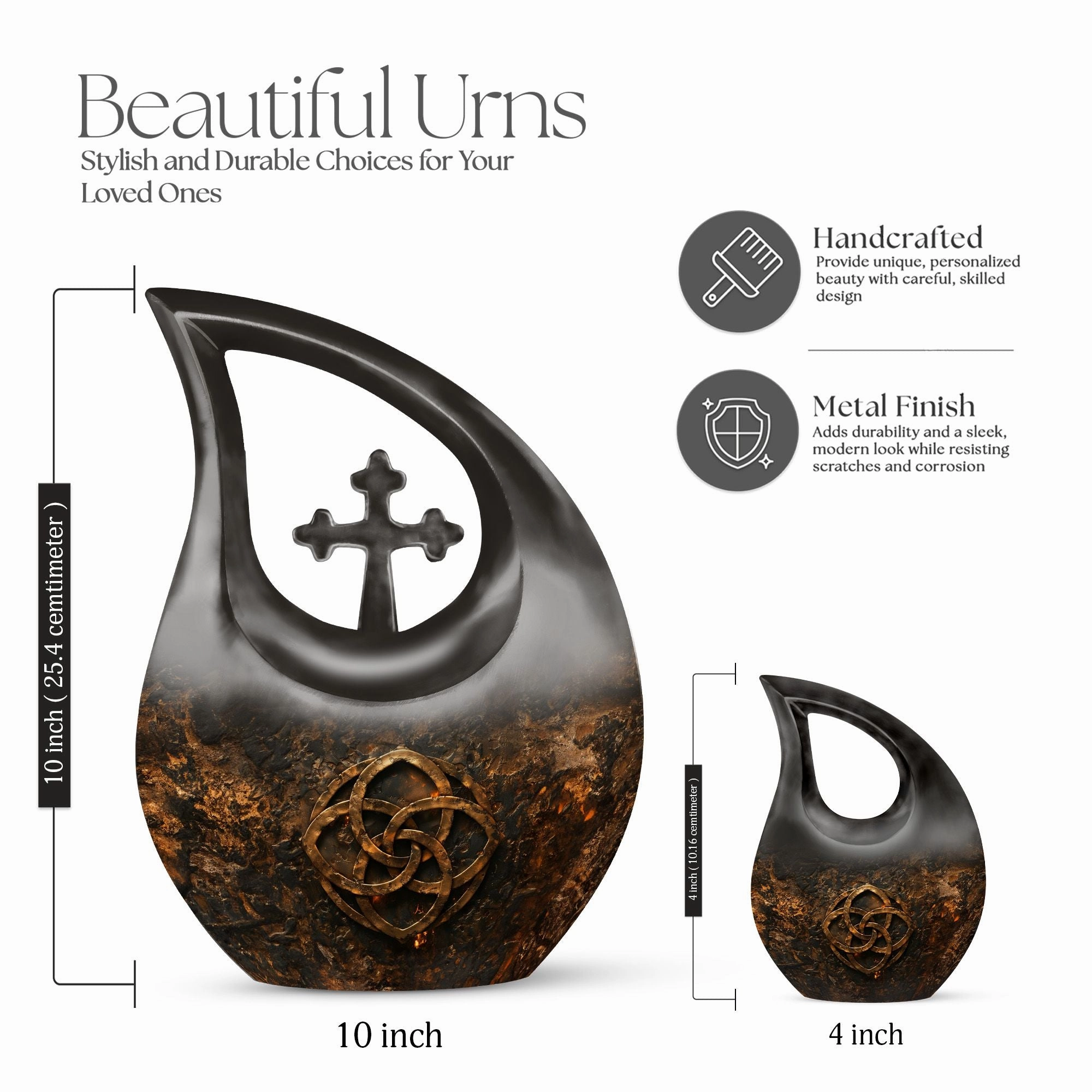 Catholic Theme Cremation Urn For Storing Adult Human Ashes