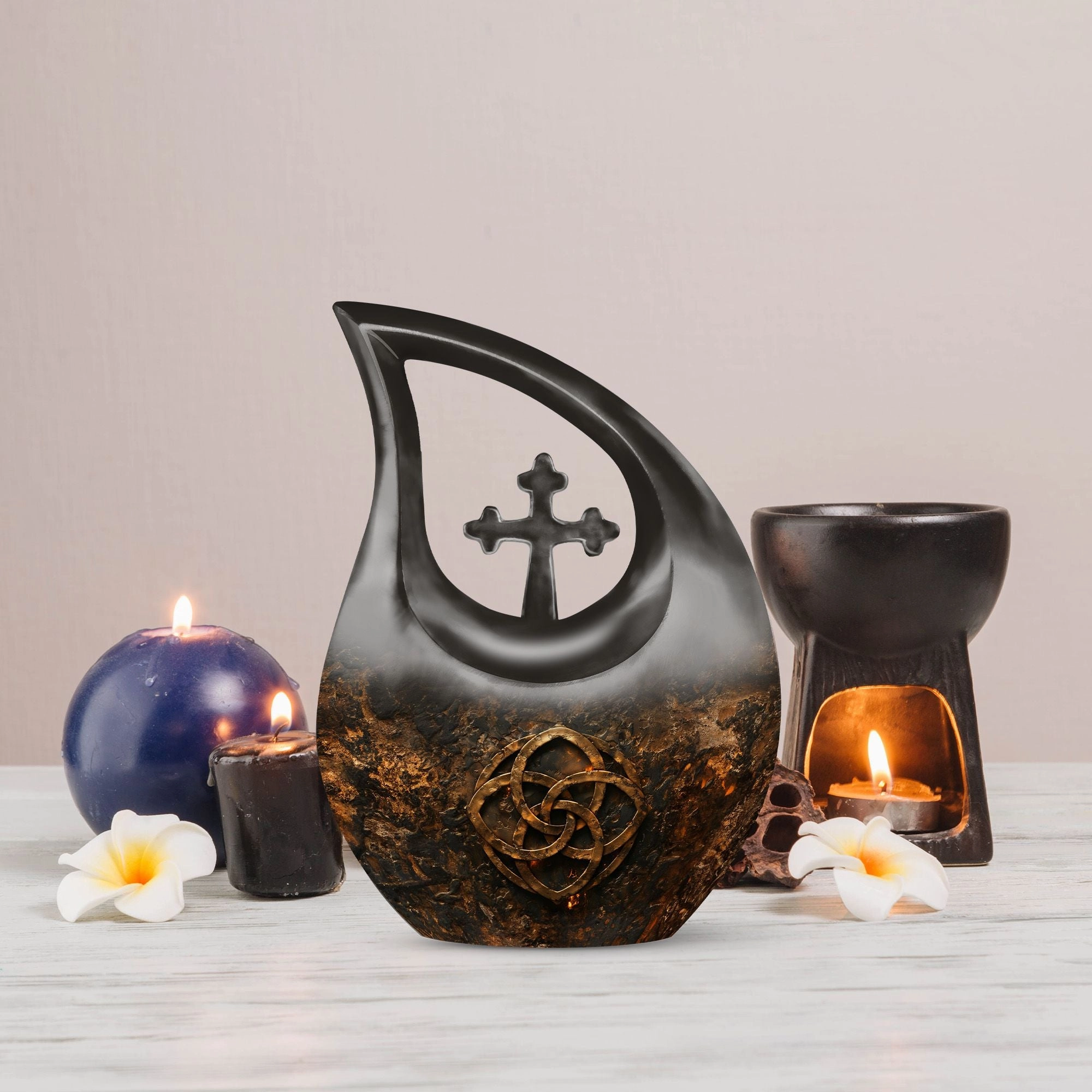 Catholic Theme Cremation Urn For Storing Adult Human Ashes