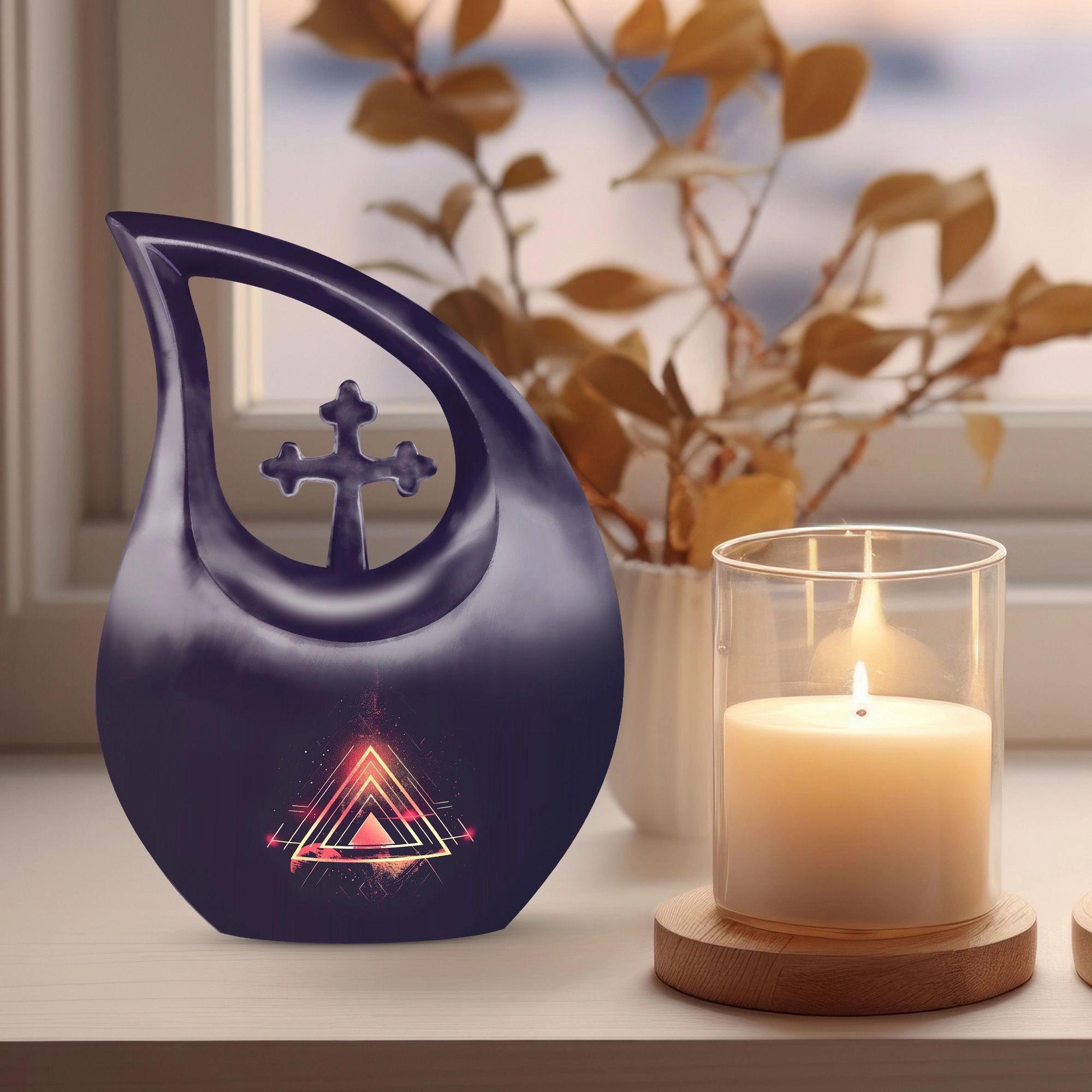 Catholic Urn:  Container For Cremated Adult Human Ashes