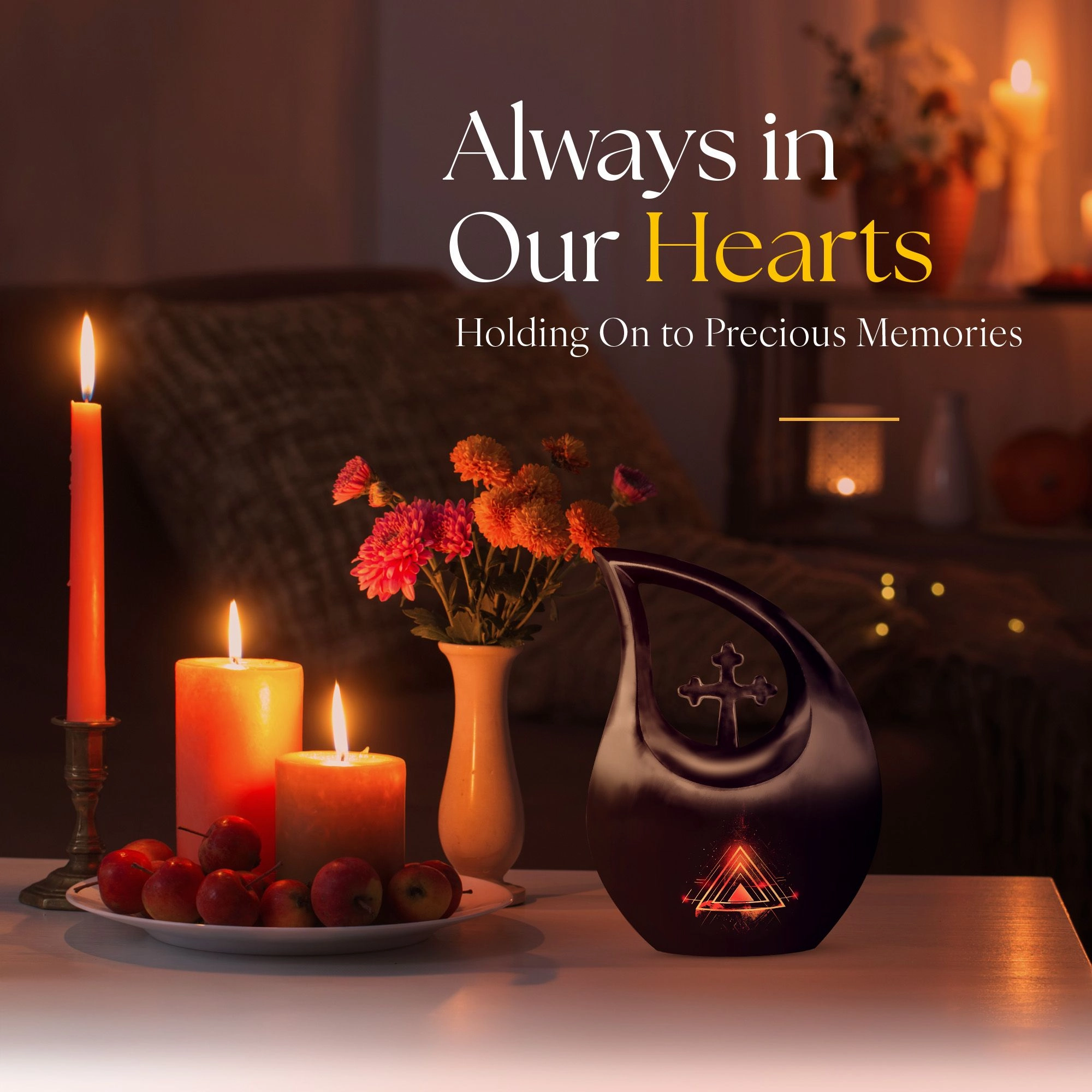 Catholic Urn:  Container For Cremated Adult Human Ashes