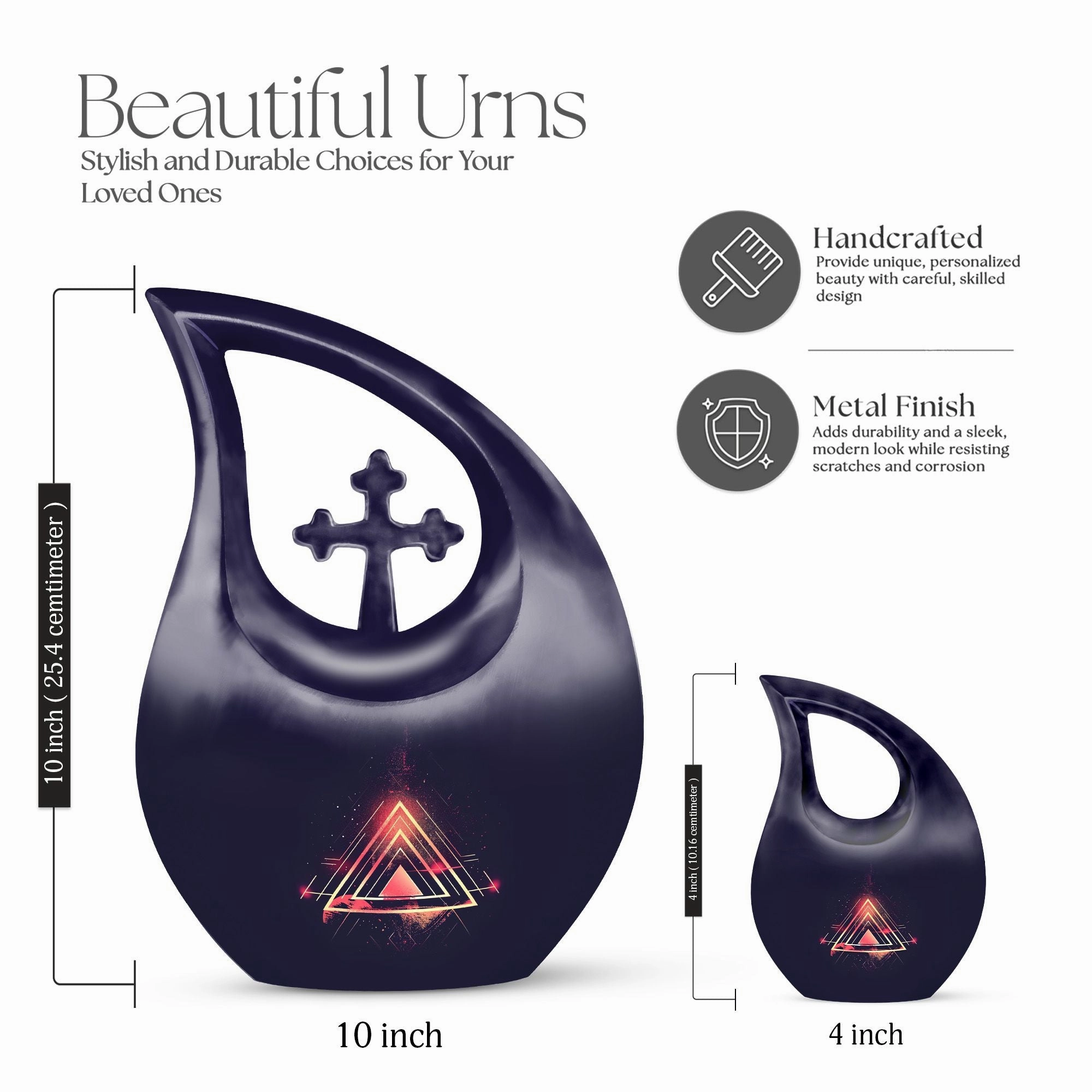 Catholic Urn:  Container For Cremated Adult Human Ashes