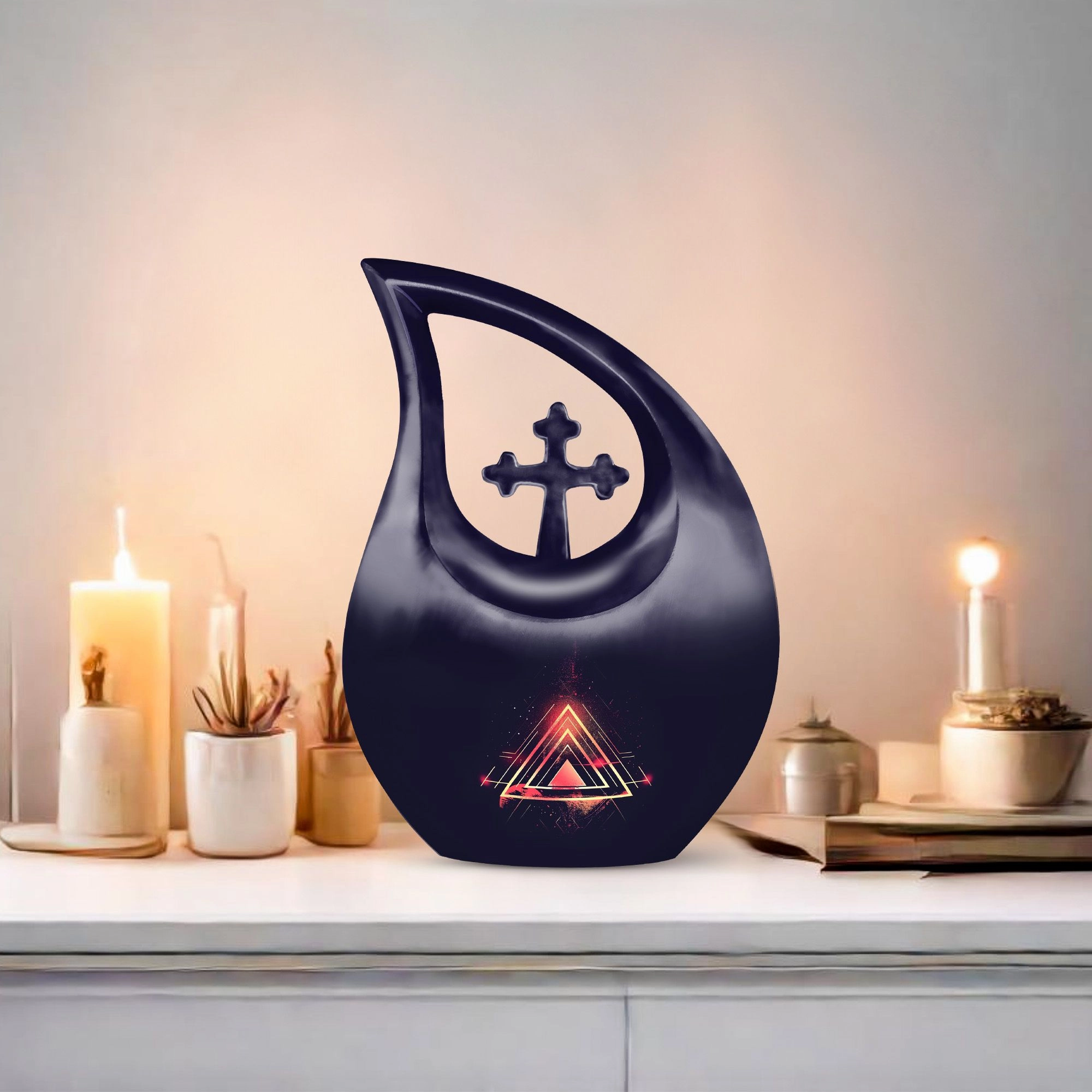 Catholic Urn:  Container For Cremated Adult Human Ashes