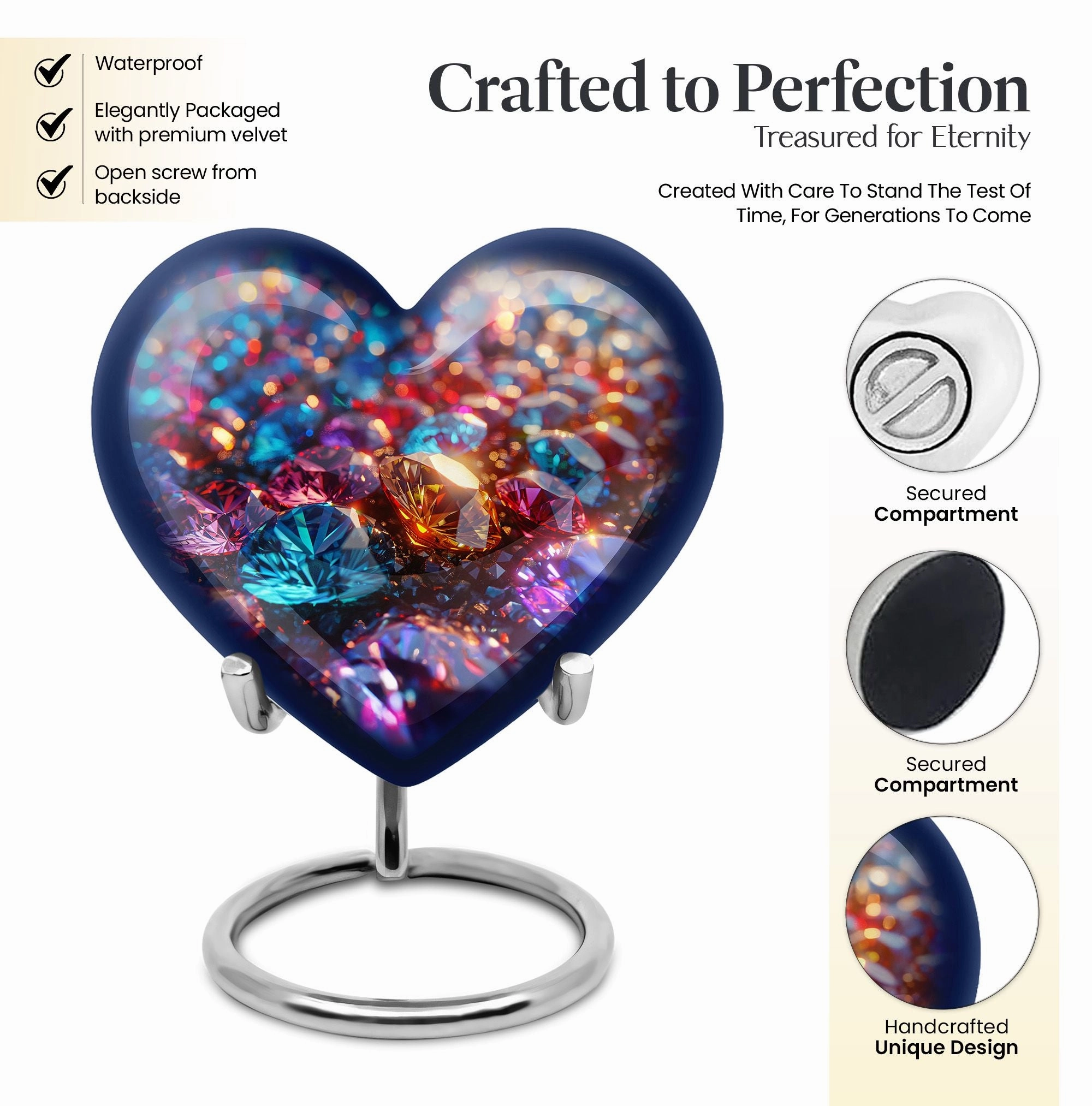 Cherished Eternity Diamond Urn – Elegant Human Ashes Memorial