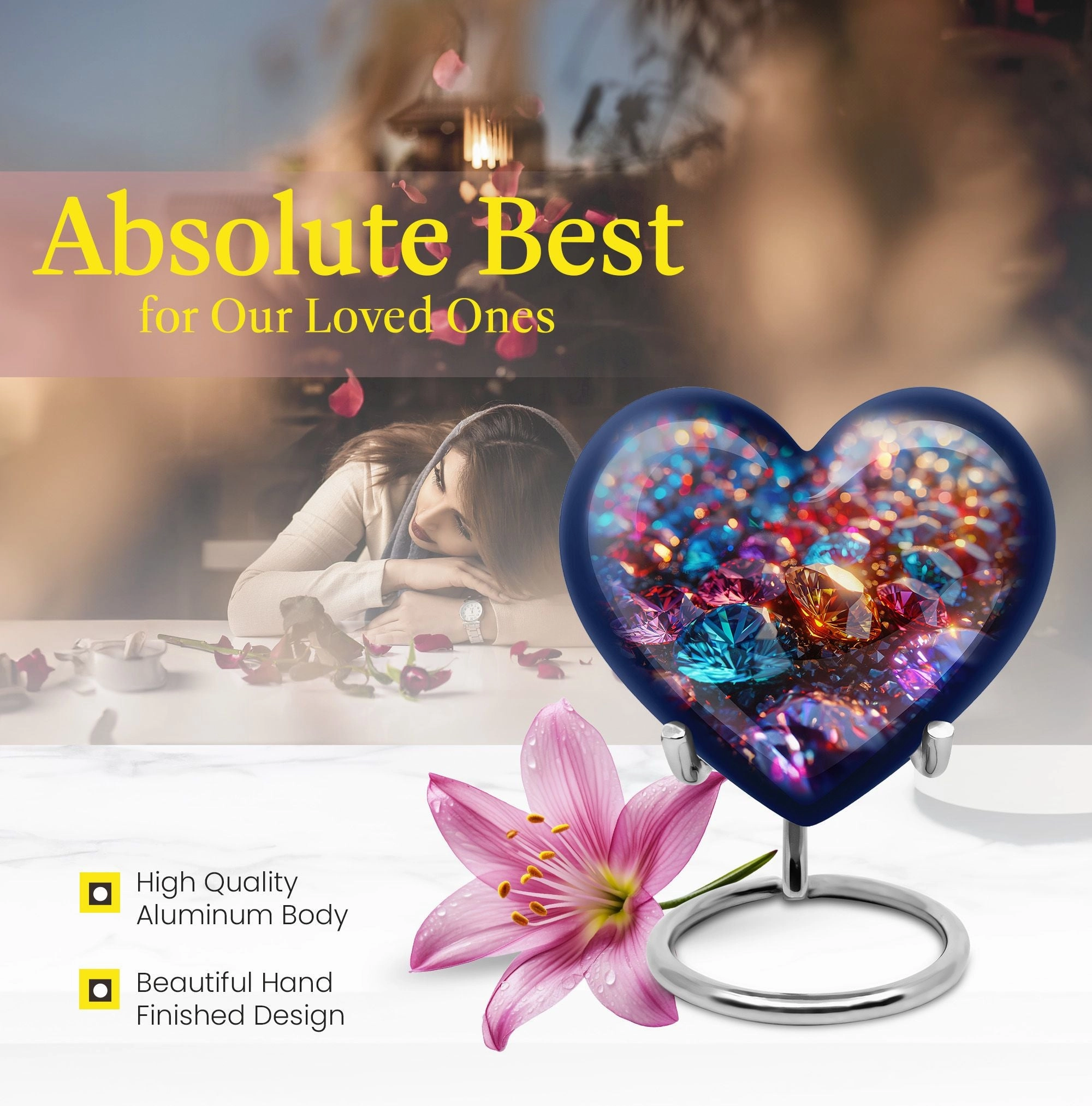 Cherished Eternity Diamond Urn – Elegant Human Ashes Memorial
