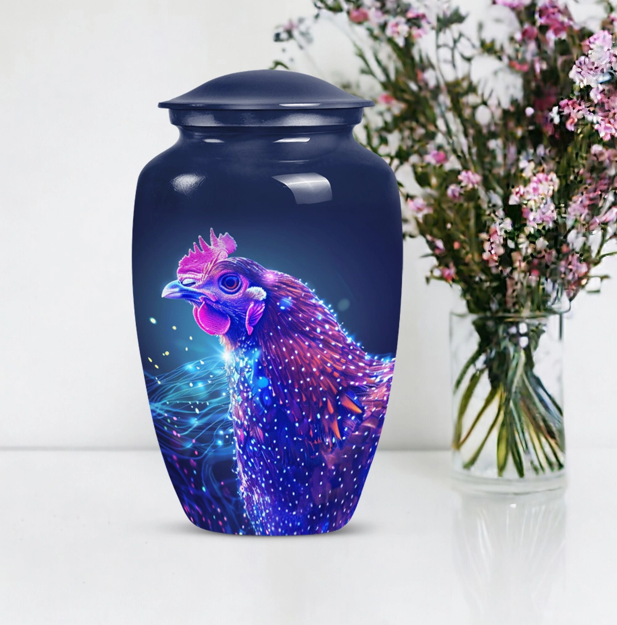 Chicken Cremation Urn and Cremation Peace Haven, 10-inch