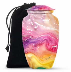 Classic Abstract Urn: Cremation Accessory for Cherished Mom