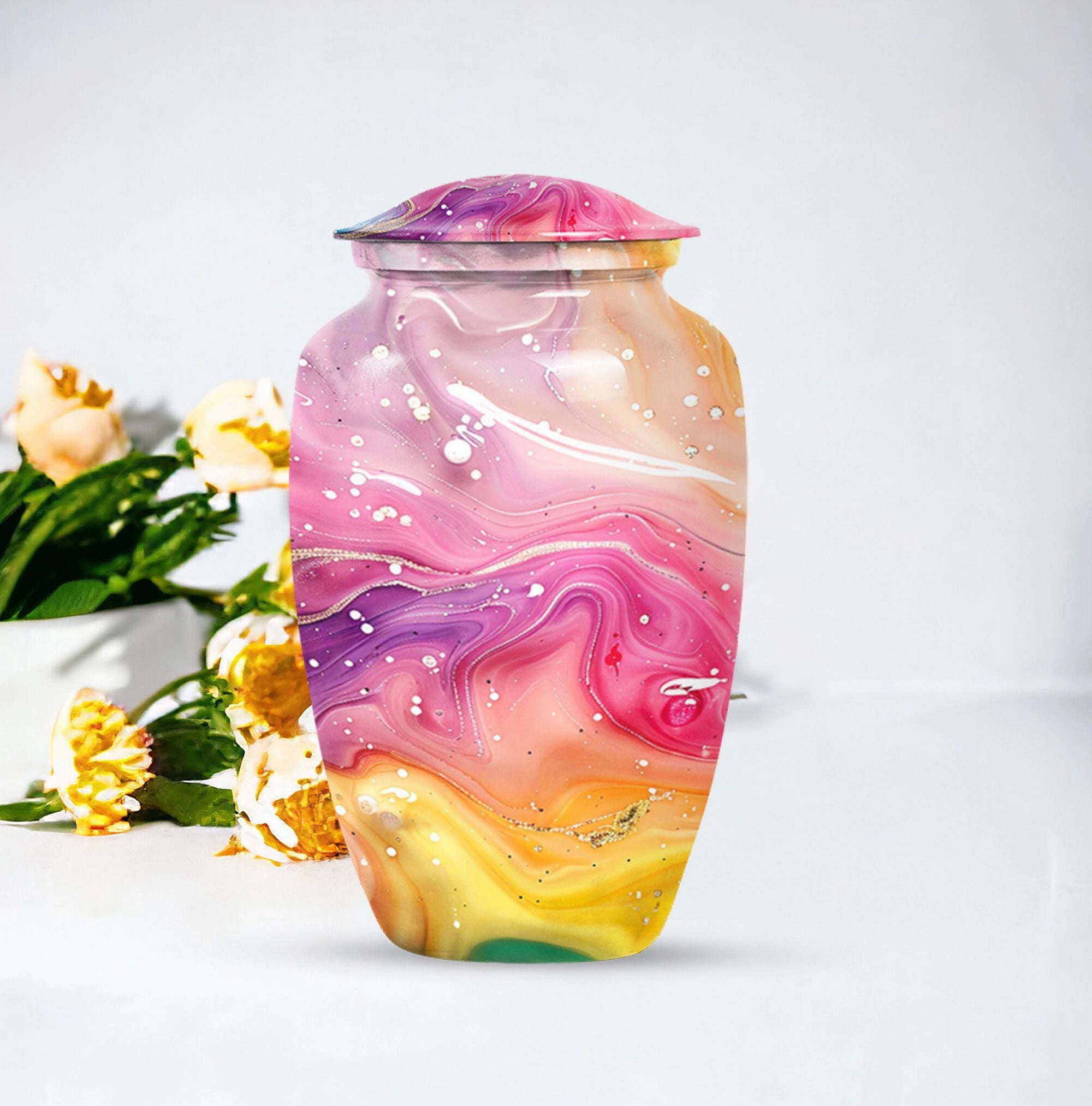Classic Abstract Urn: Cremation Accessory for Cherished Mom