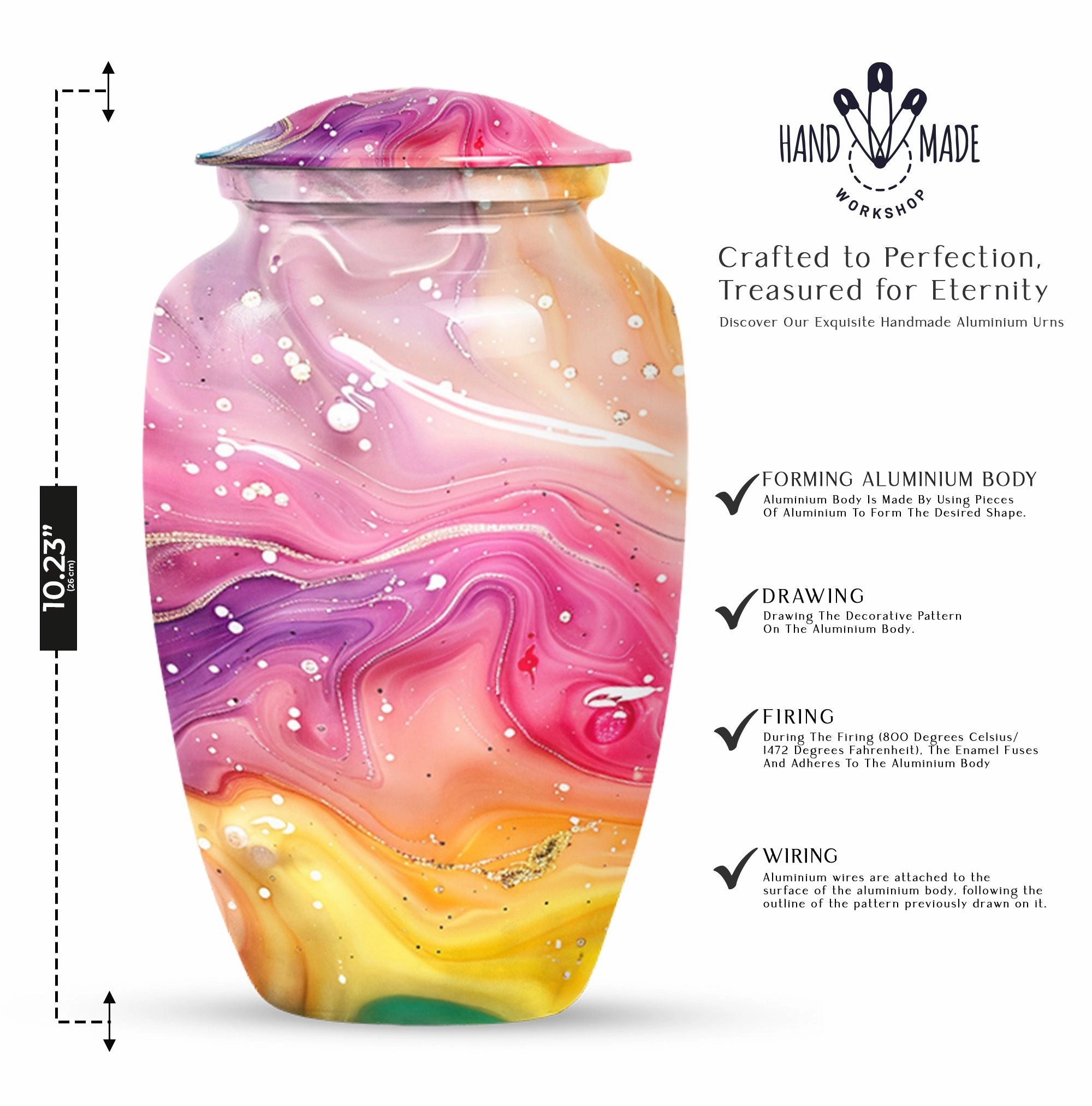 Classic Abstract Urn: Cremation Accessory for Cherished Mom