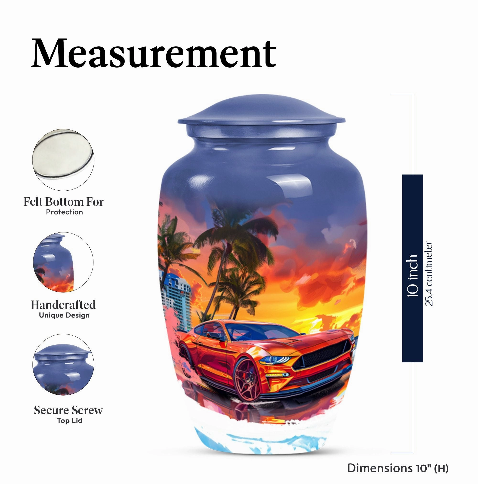 Classic Butterfly Cremation Adult Burial Car Urn for Memorials