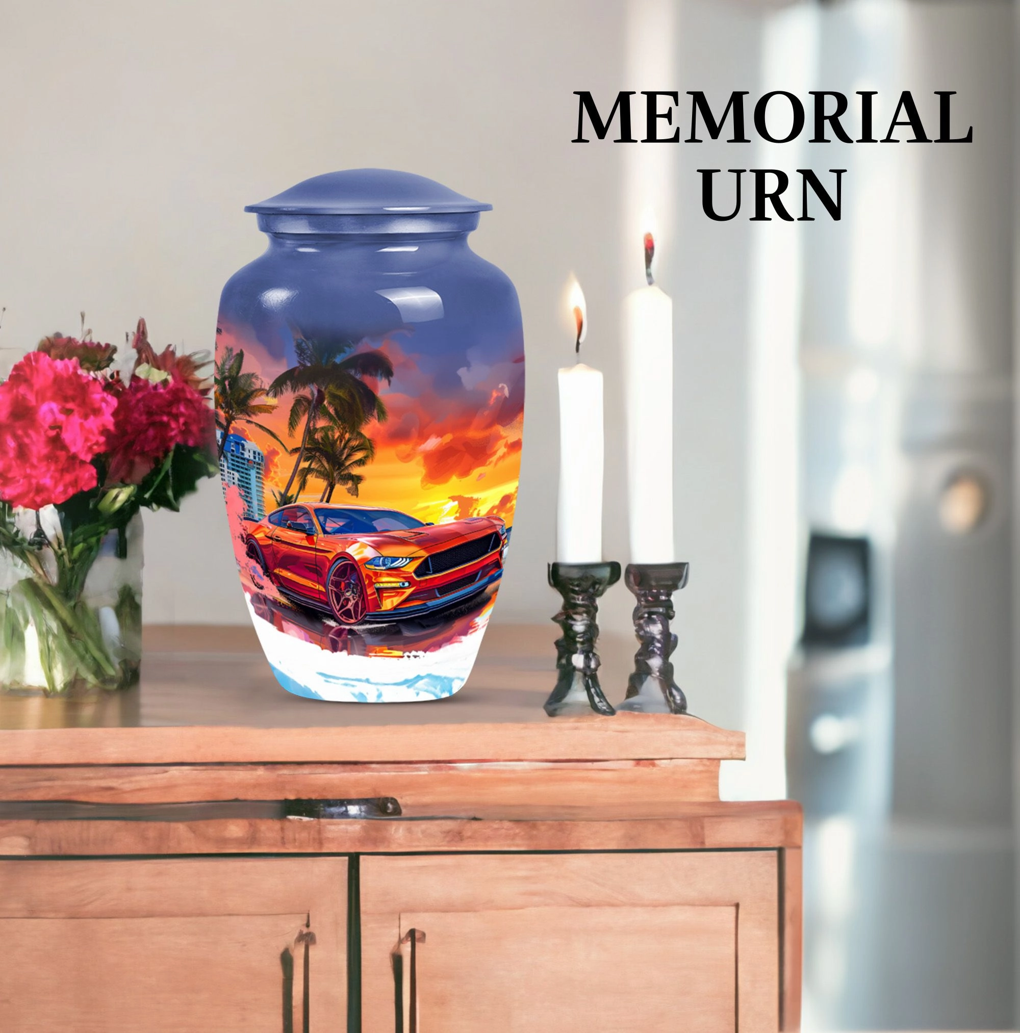 Classic Butterfly Cremation Adult Burial Car Urn for Memorials
