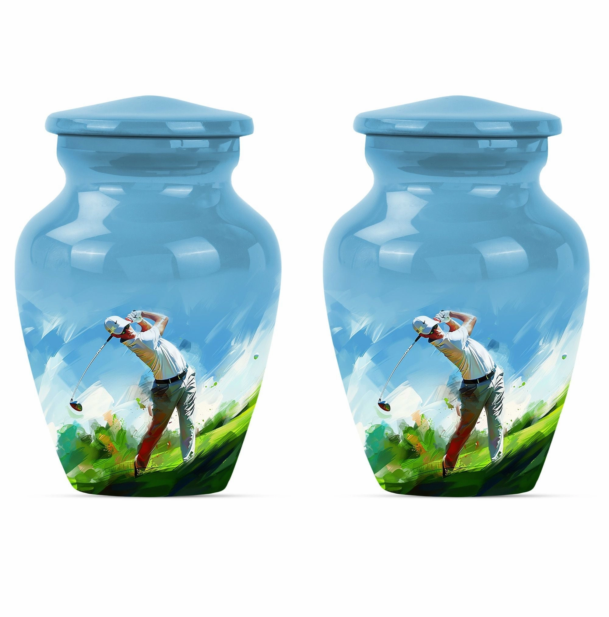 Classic Golf Urn - Adult Cremation Memorial for Ashes
