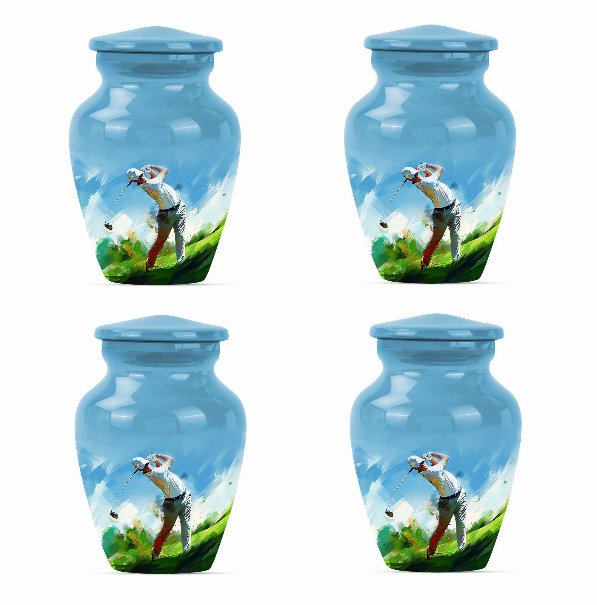 Classic Golf Urn - Adult Cremation Memorial for Ashes