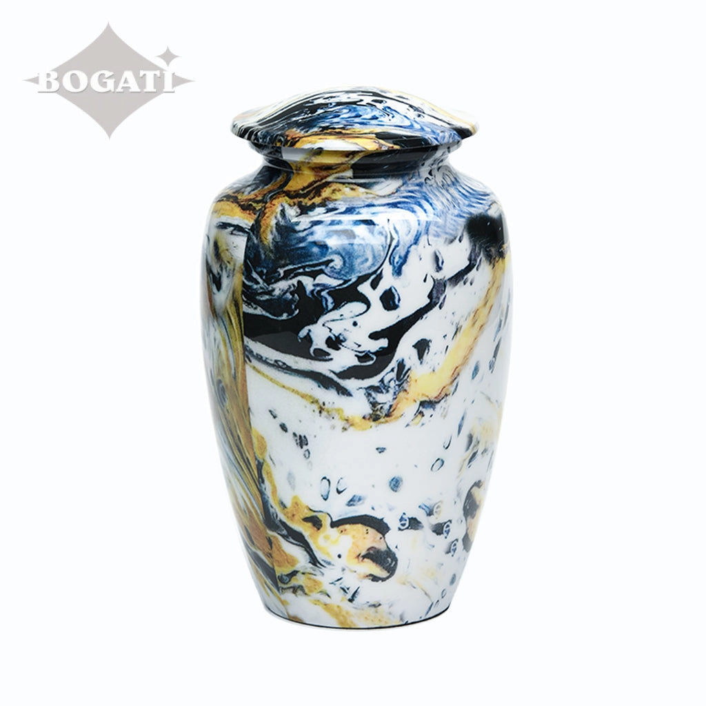 CLEARANCE - ADULT Classic Alloy Urn -9004-  Venetian Blue Swirl