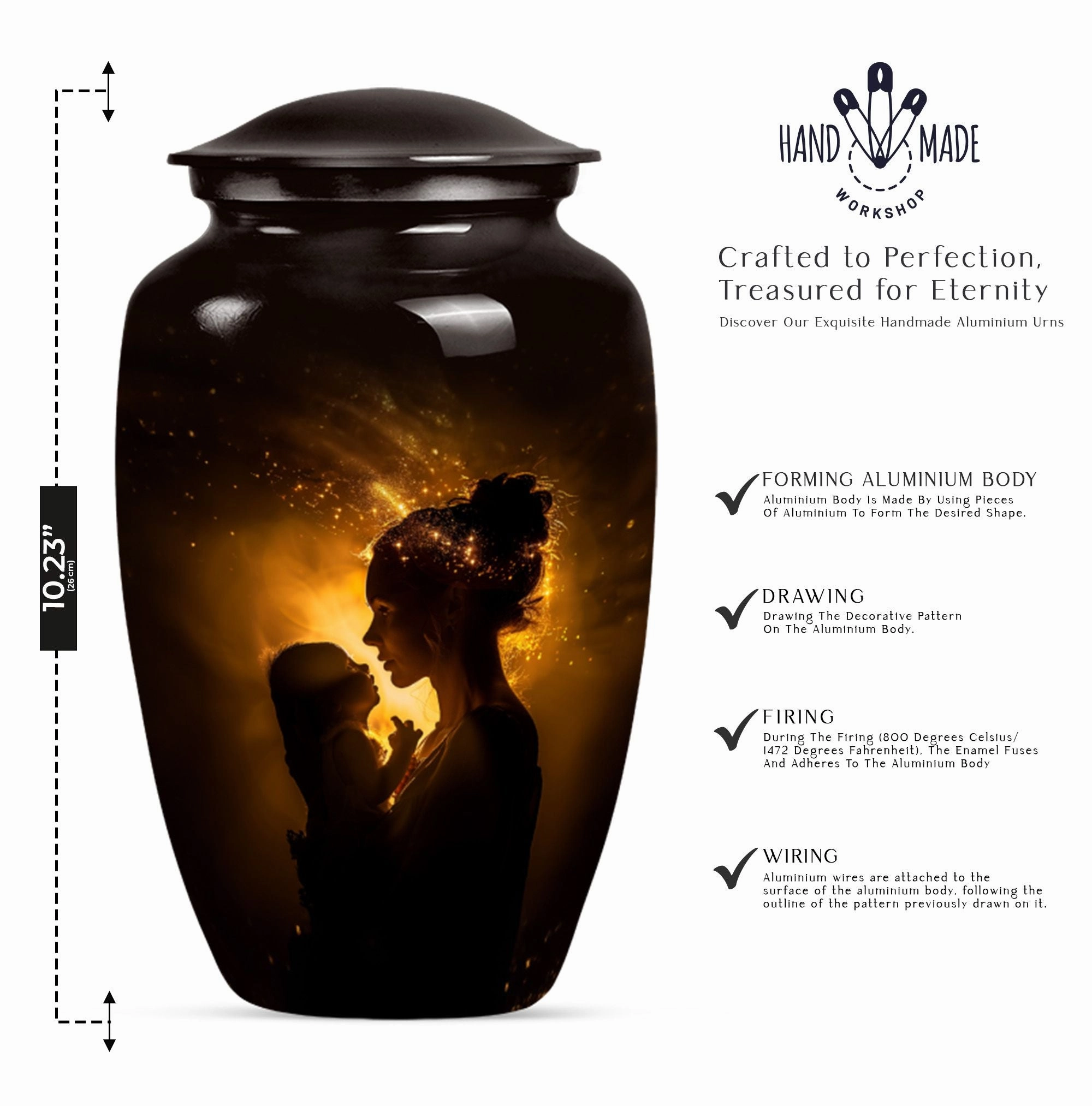 Commemorable Mother Love Urn and Tribute to Adult Male Dad