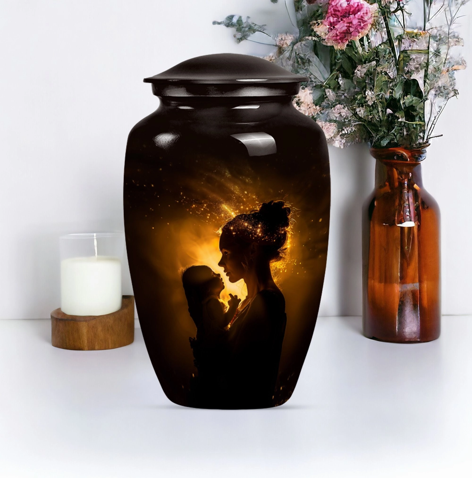 Commemorable Mother Love Urn and Tribute to Adult Male Dad