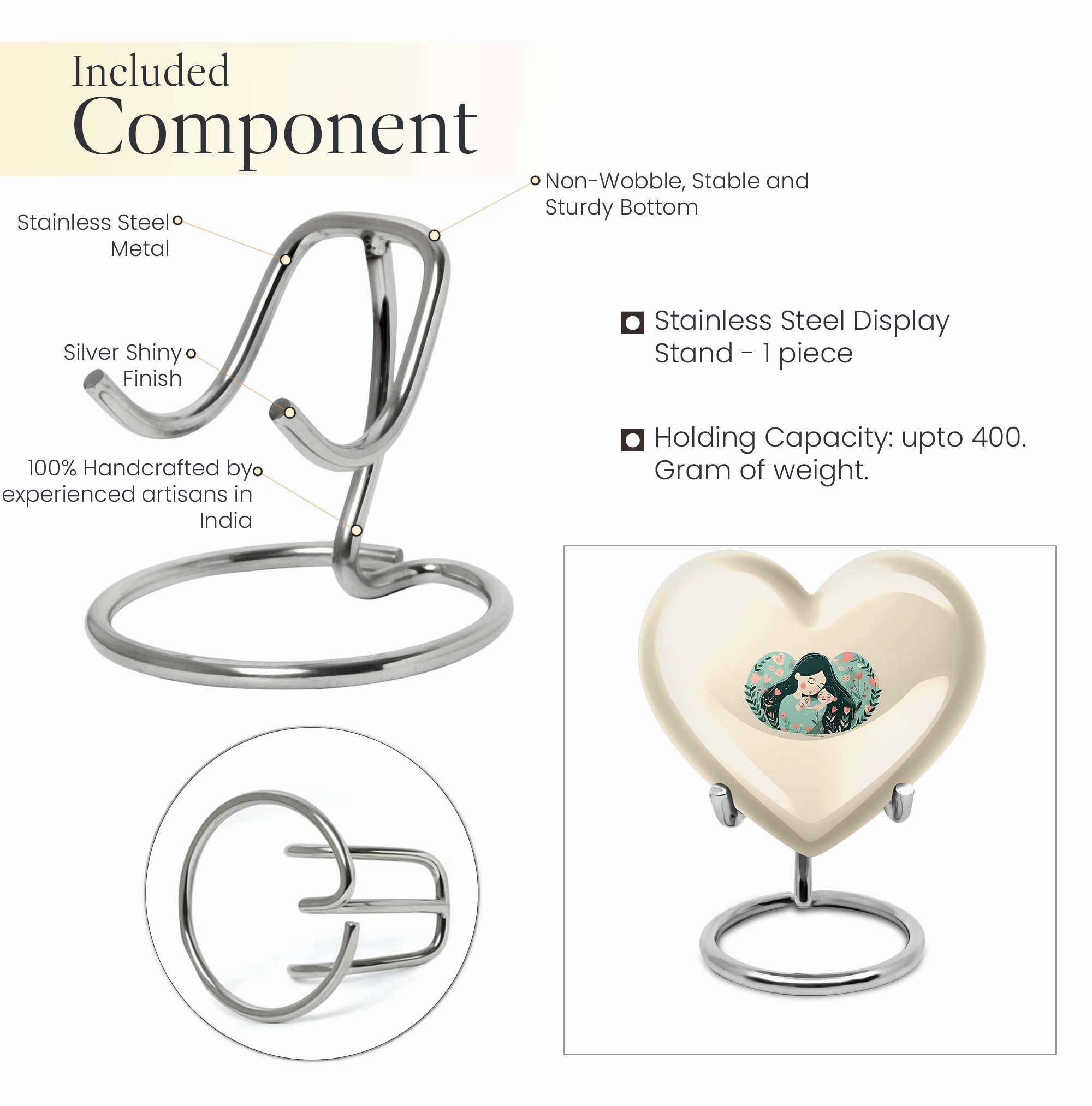 Commemoration  Superior Mother Urn and Memorial Adult Urn