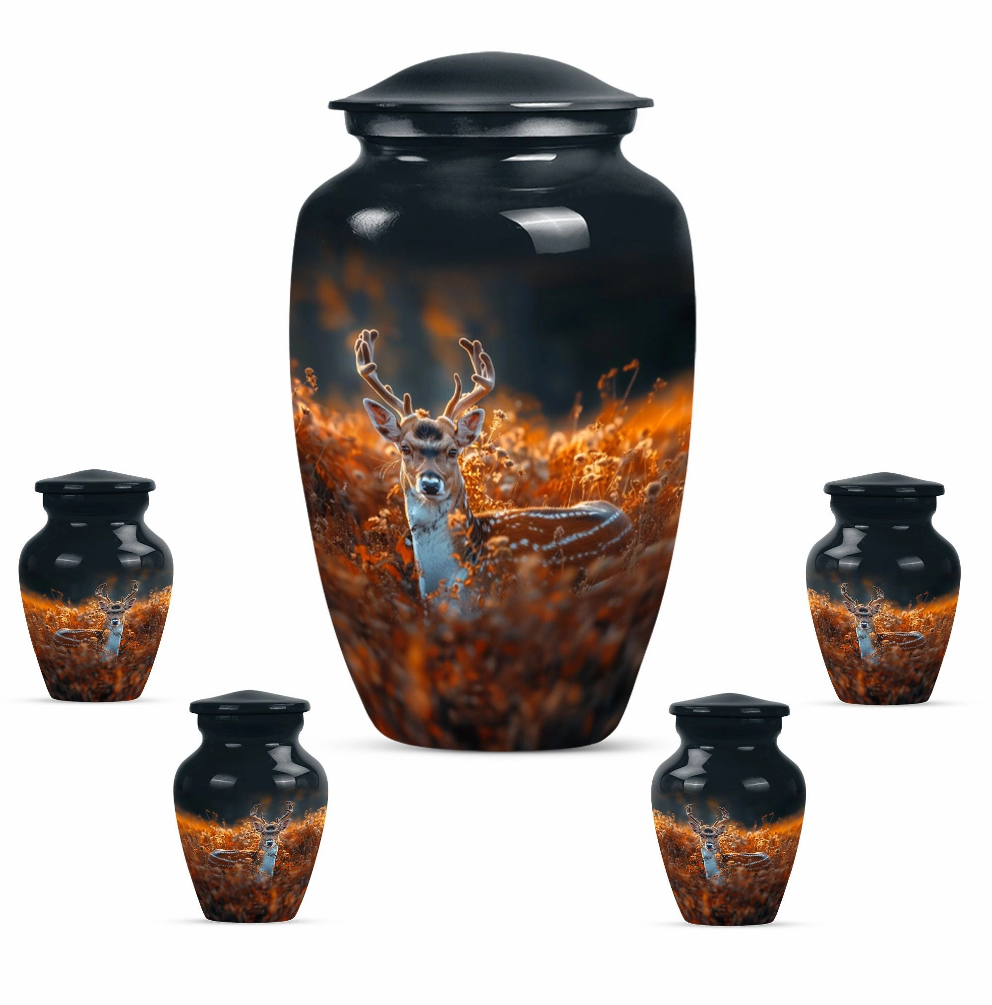 Commemorative Deer Urn: Human Ashes Keepsake for Ashes