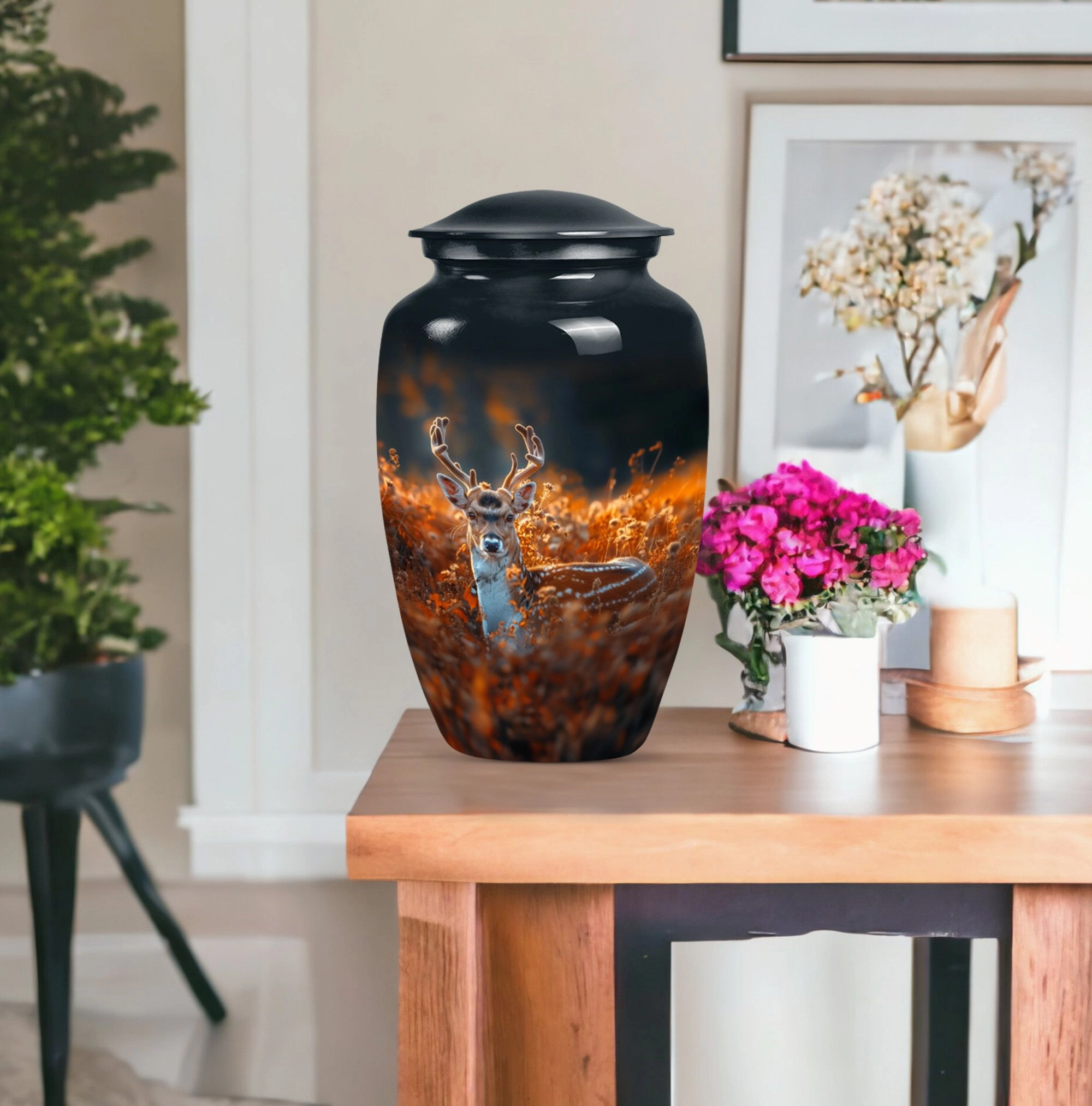 Commemorative Deer Urn: Human Ashes Keepsake for Ashes
