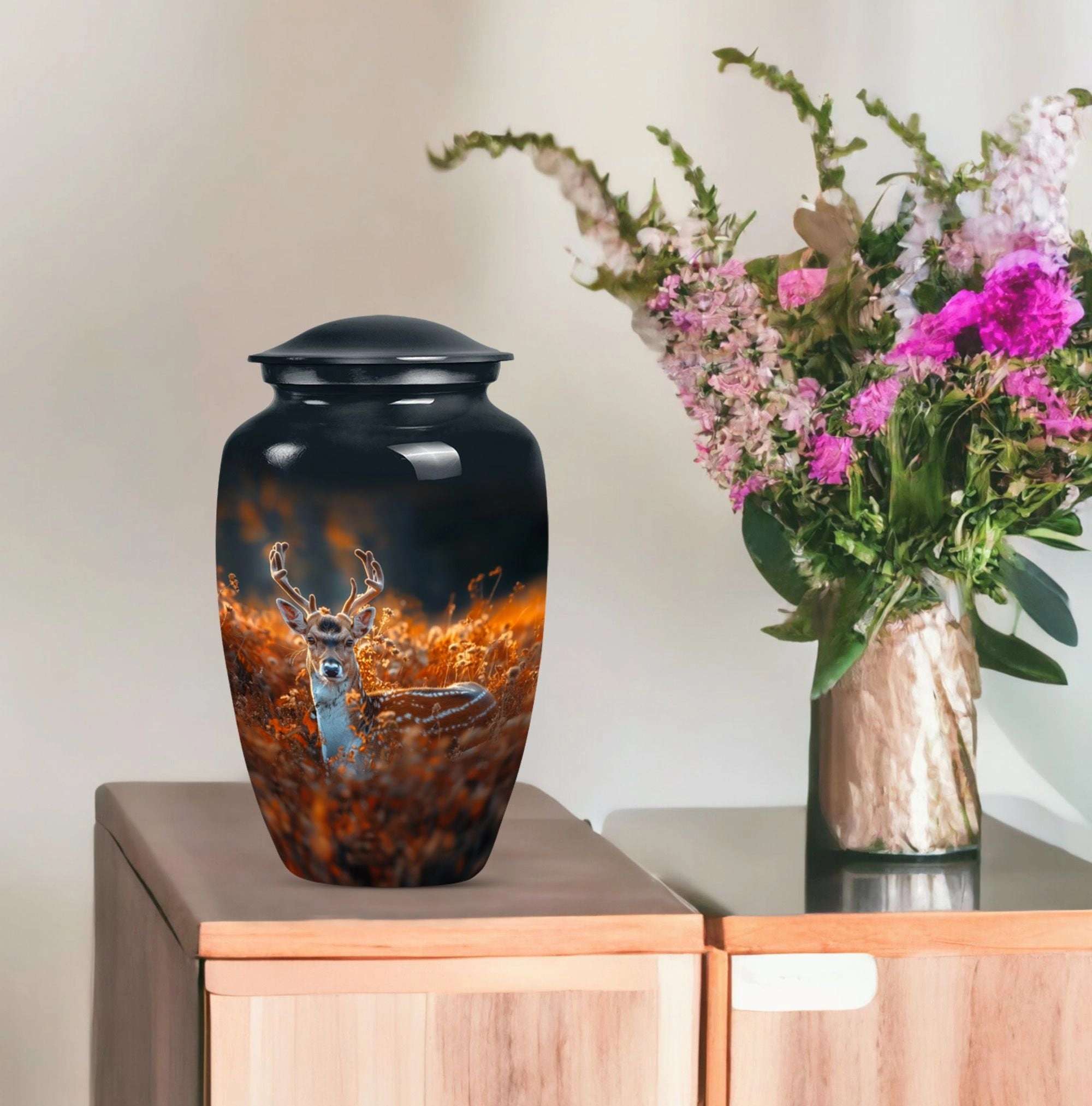 Commemorative Deer Urn: Human Ashes Keepsake for Ashes