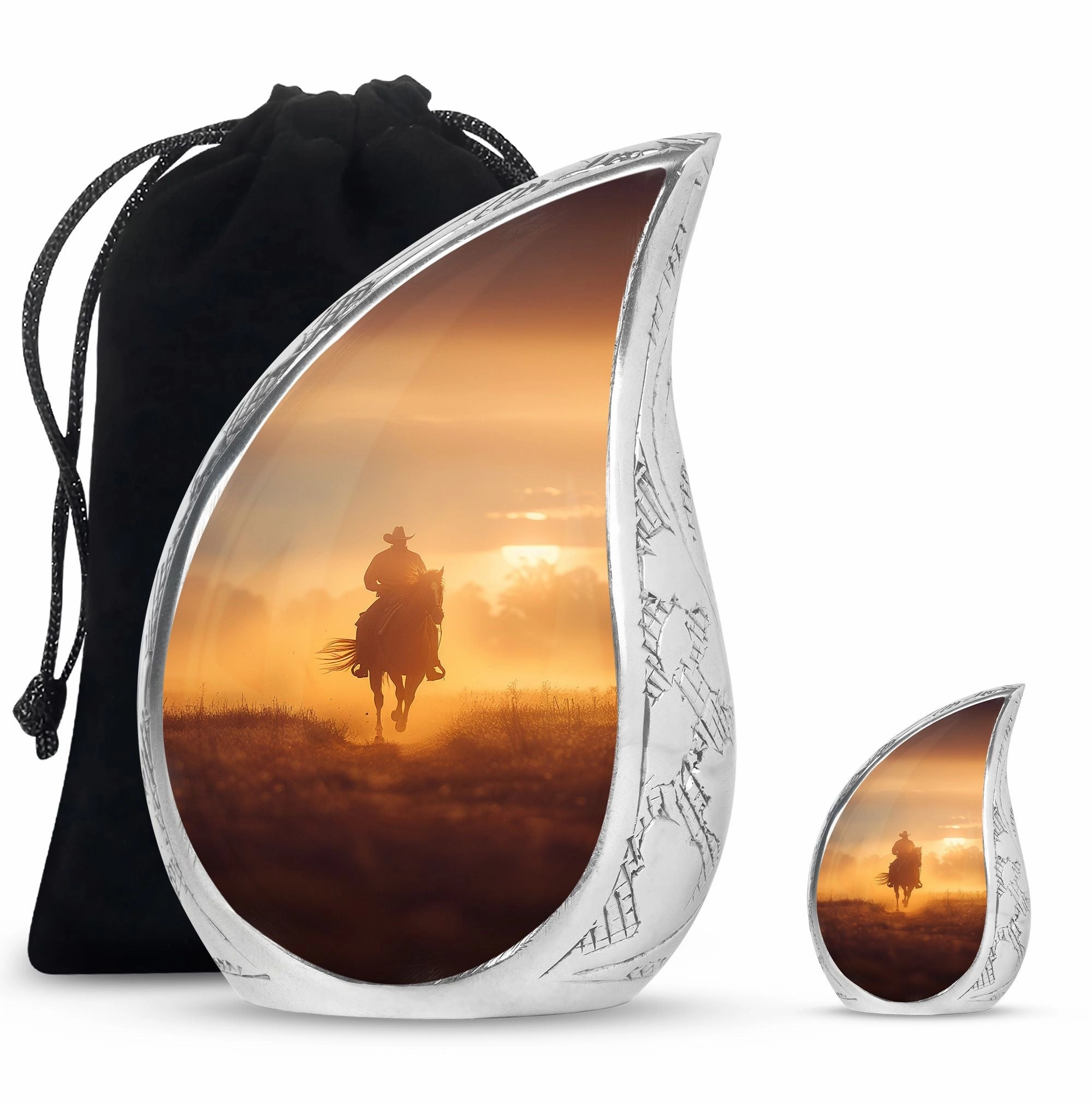 Cowboy Cremation Adult Urns For Human Ashes Women Memorial & Funeral Urn