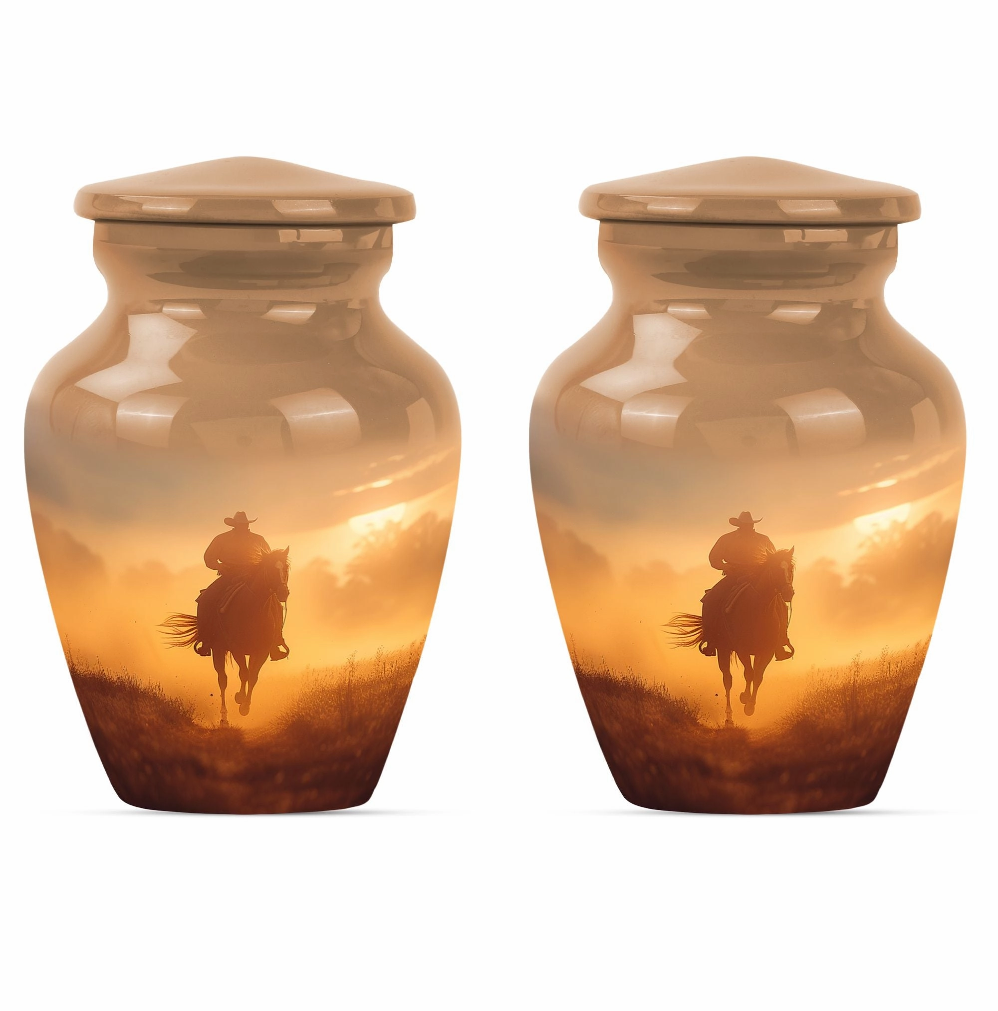 Cowboy Cremation Adult Urns For Human Ashes Women Memorial & Funeral Urn