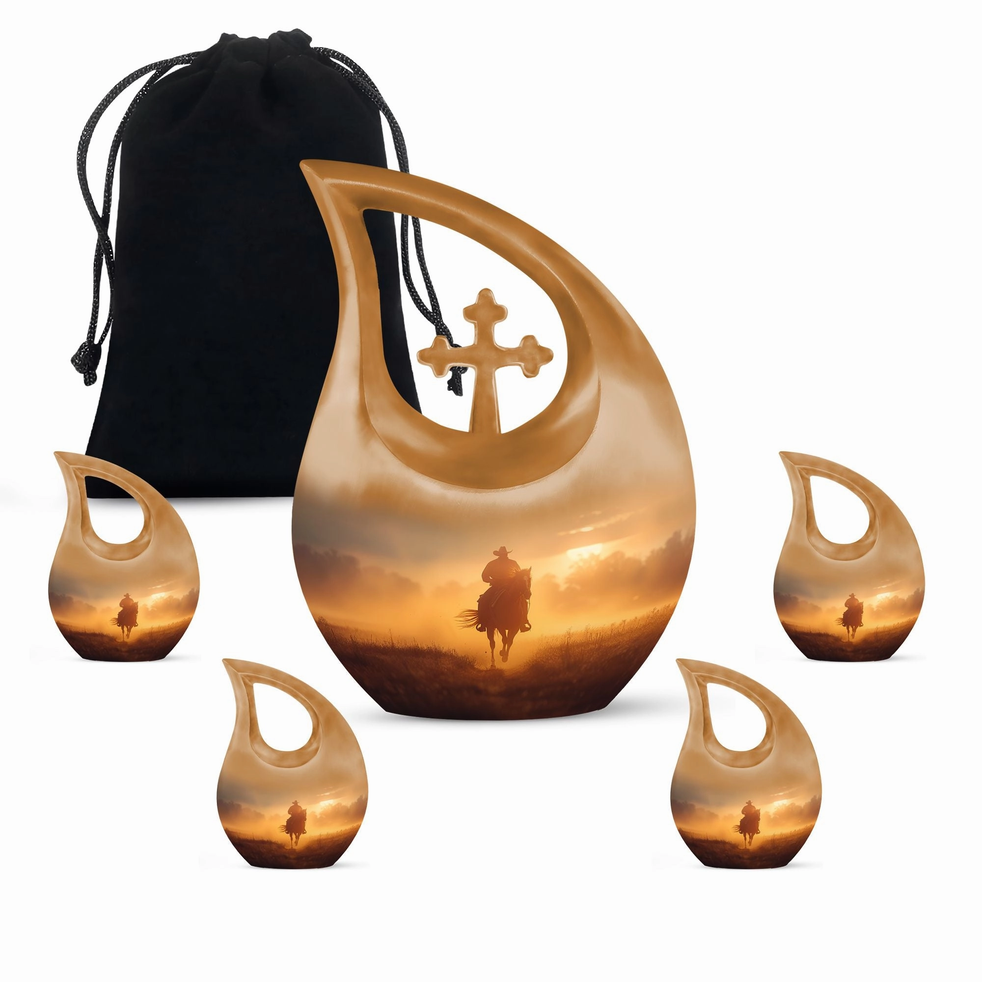 Cowboy Cremation Adult Urns For Human Ashes Women Memorial & Funeral Urn