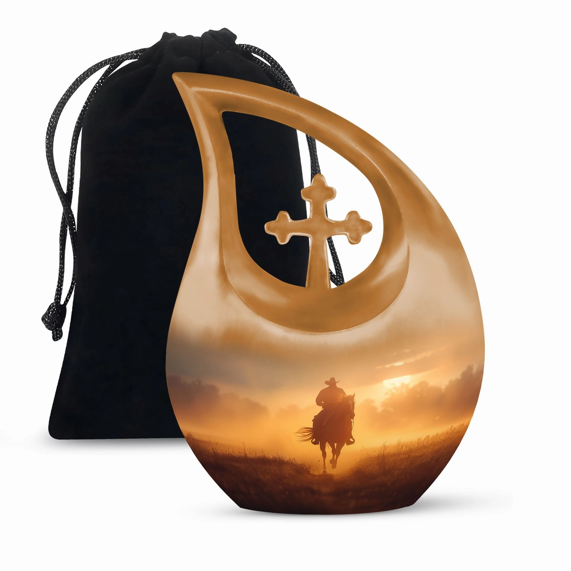 Cowboy Cremation Adult Urns For Human Ashes Women Memorial & Funeral Urn