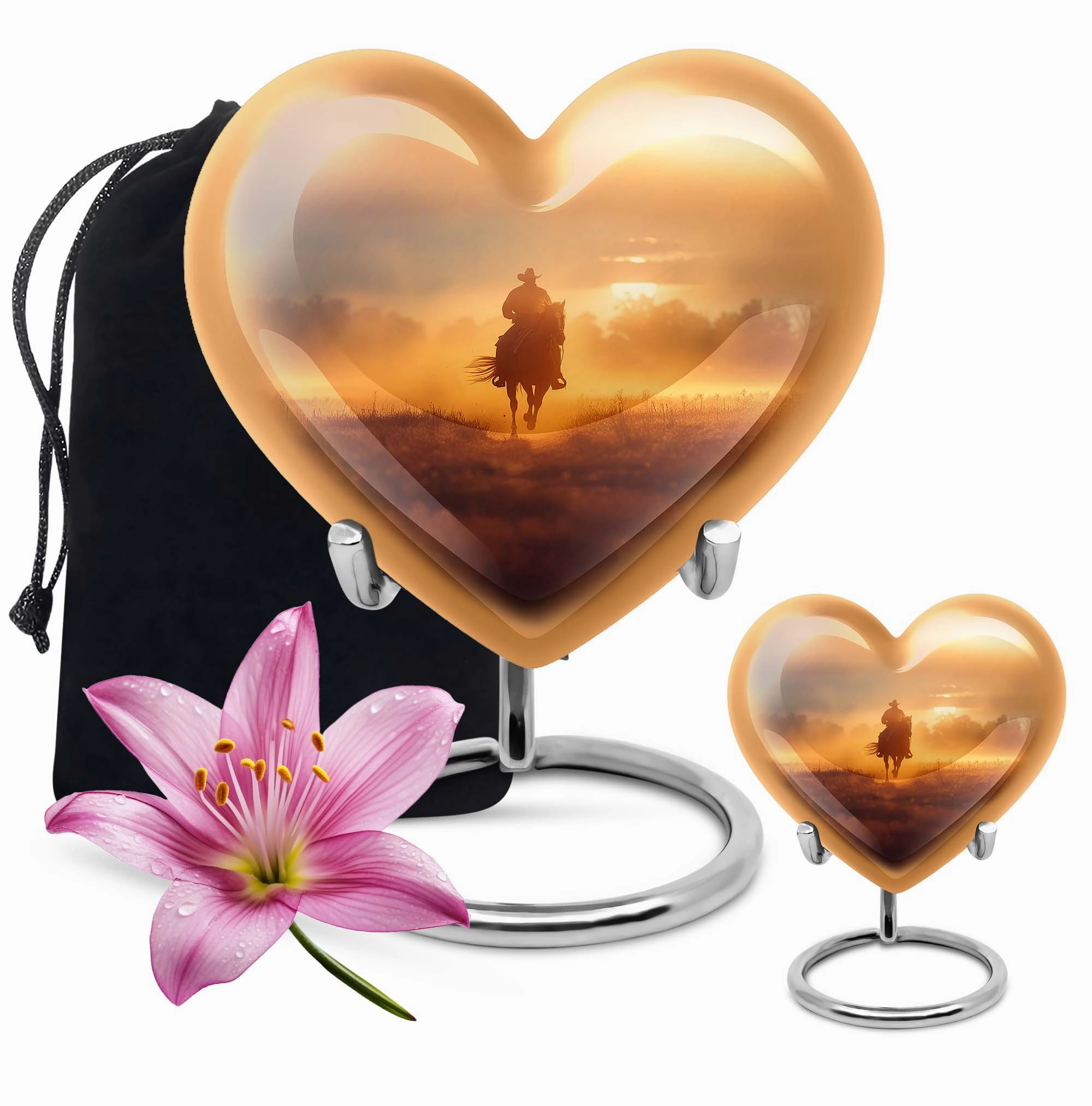 Cowboy Cremation Adult Urns For Human Ashes Women Memorial & Funeral Urn