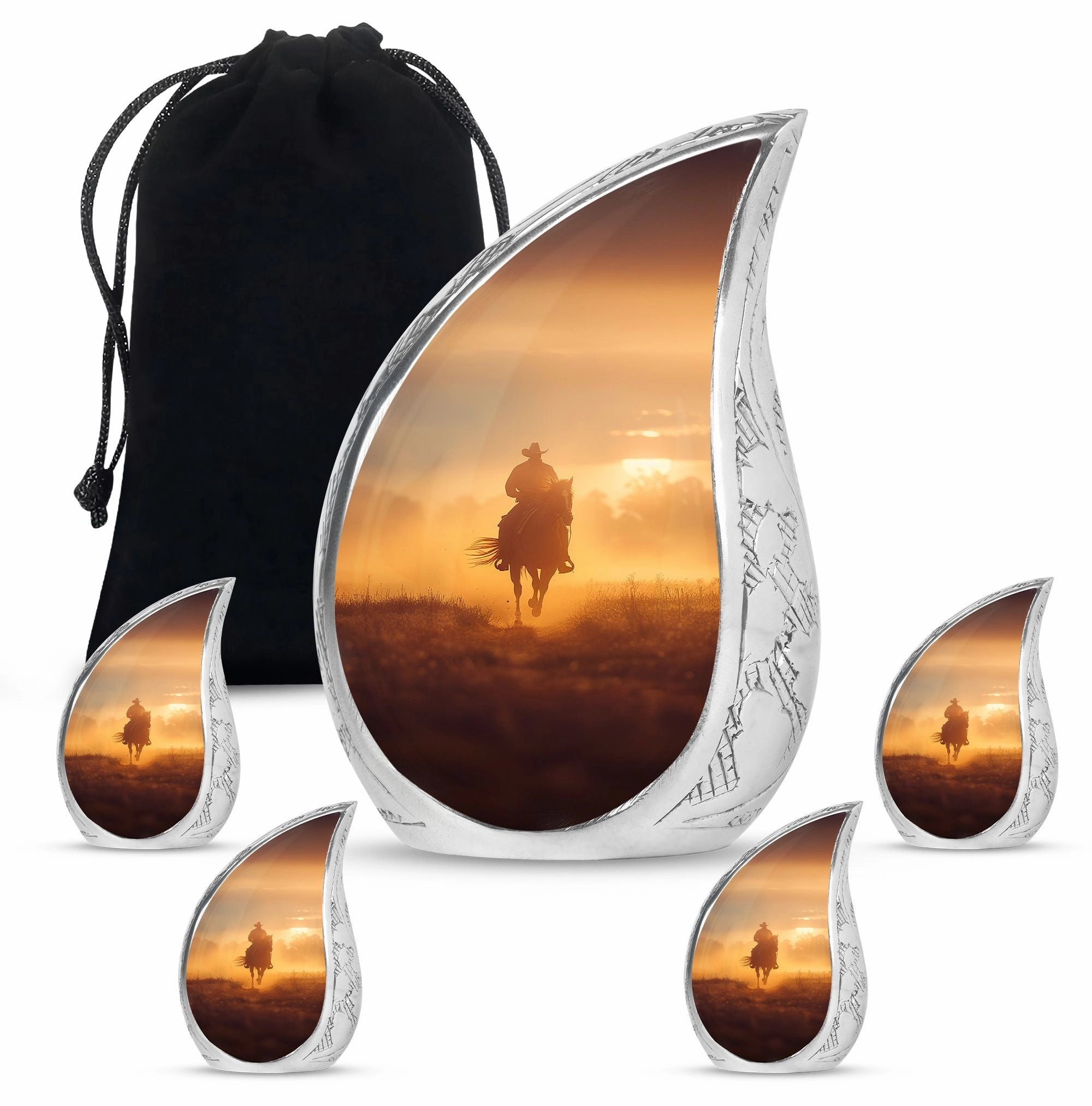 Cowboy Cremation Adult Urns For Human Ashes Women Memorial & Funeral Urn