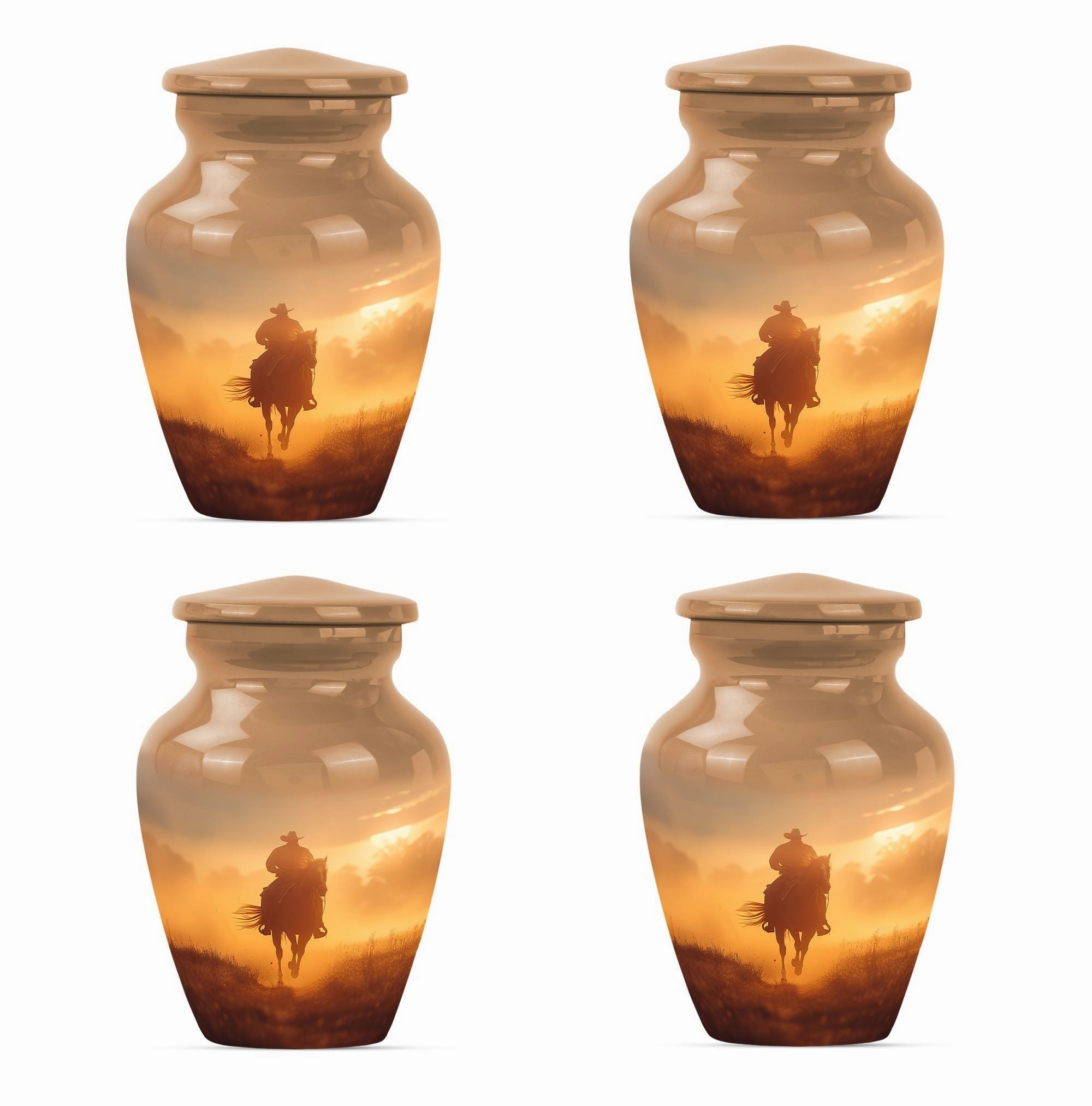Cowboy Cremation Adult Urns For Human Ashes Women Memorial & Funeral Urn
