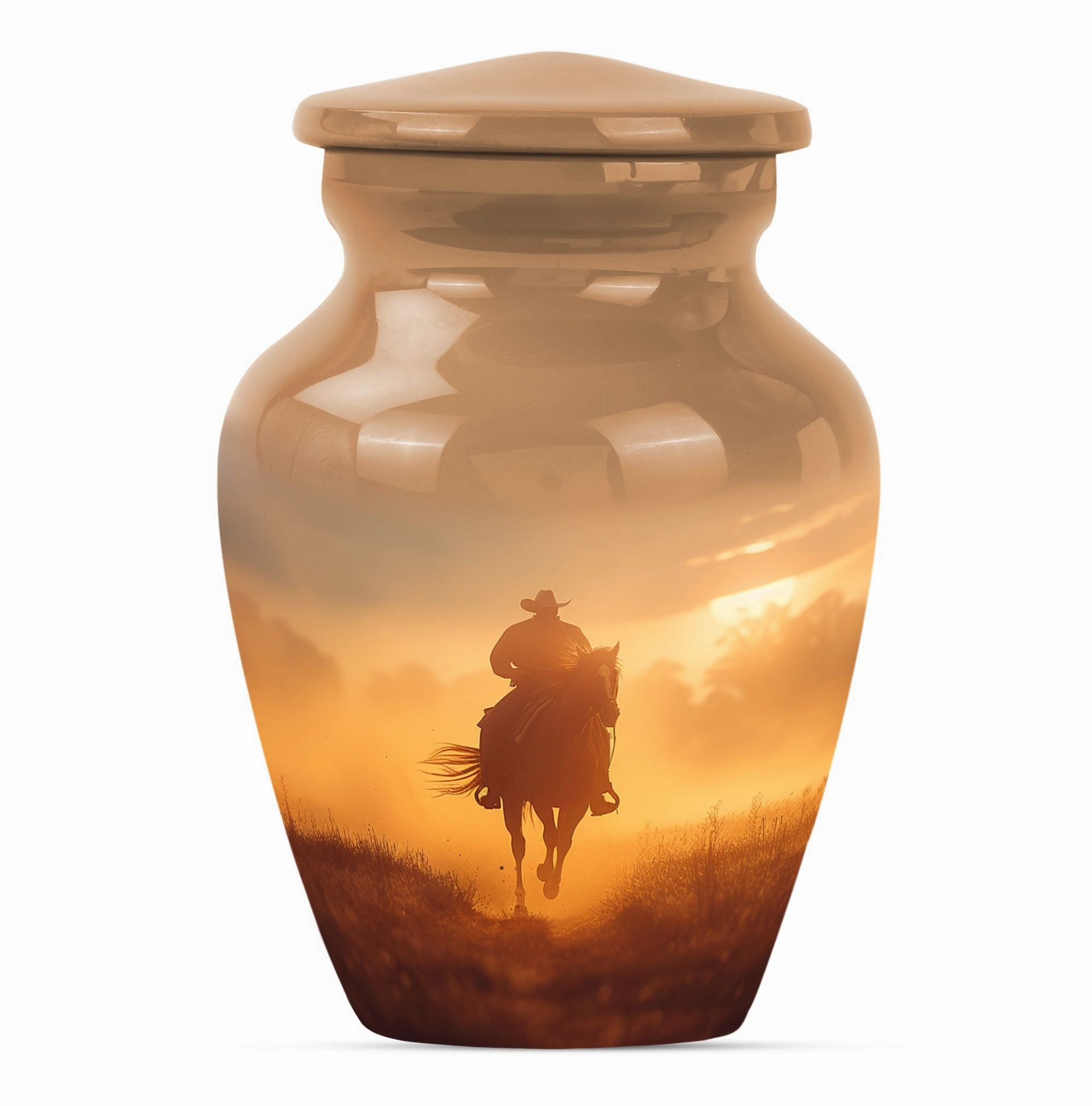 Cowboy Cremation Adult Urns For Human Ashes Women Memorial & Funeral Urn