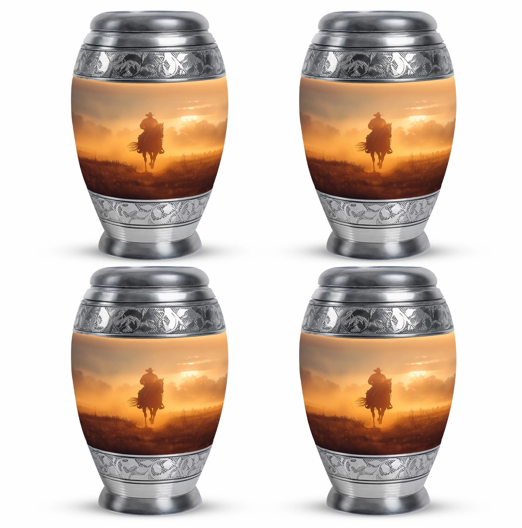 Cowboy Cremation Adult Urns For Human Ashes Women Memorial & Funeral Urn