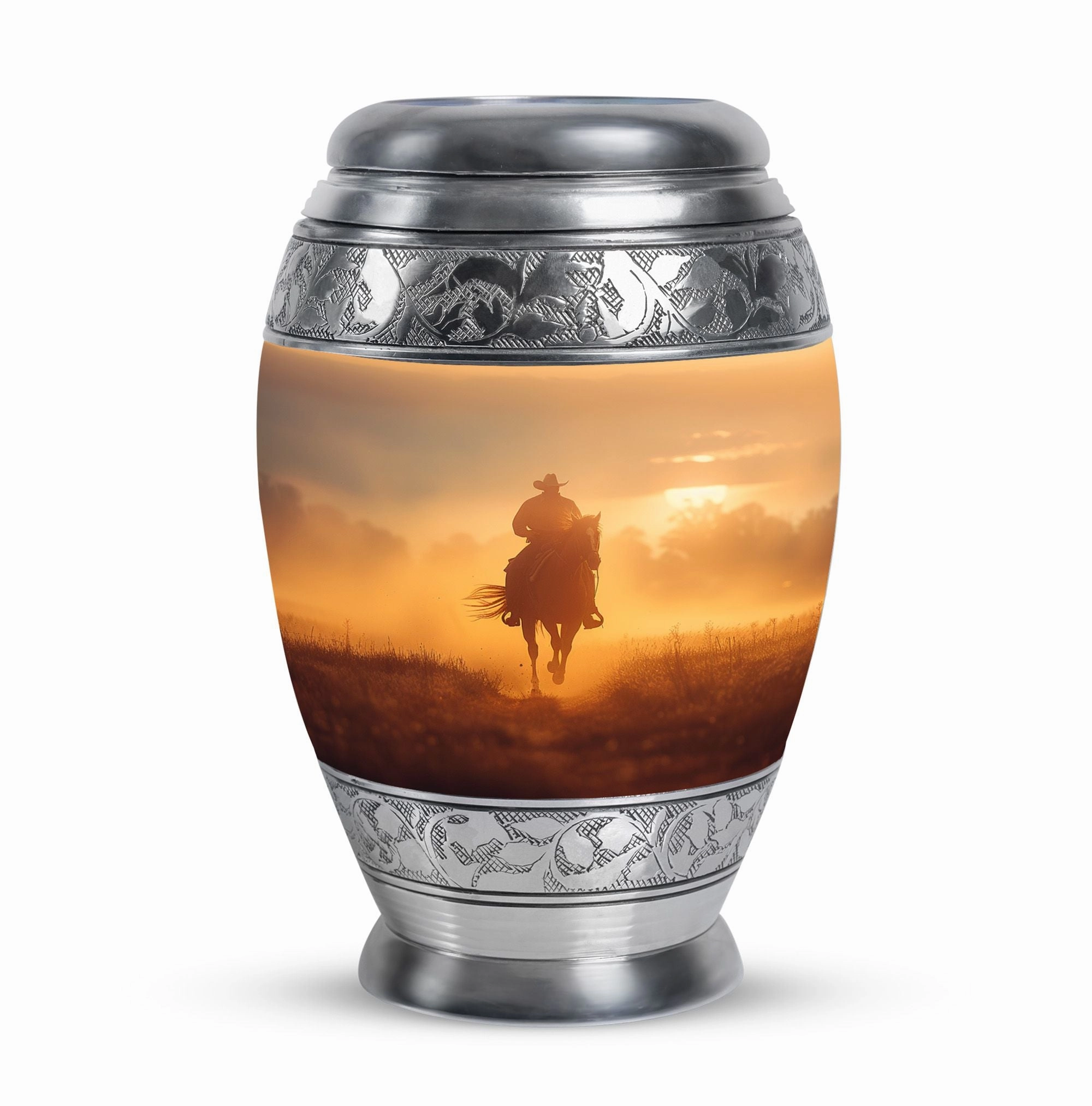 Cowboy Cremation Adult Urns For Human Ashes Women Memorial & Funeral Urn