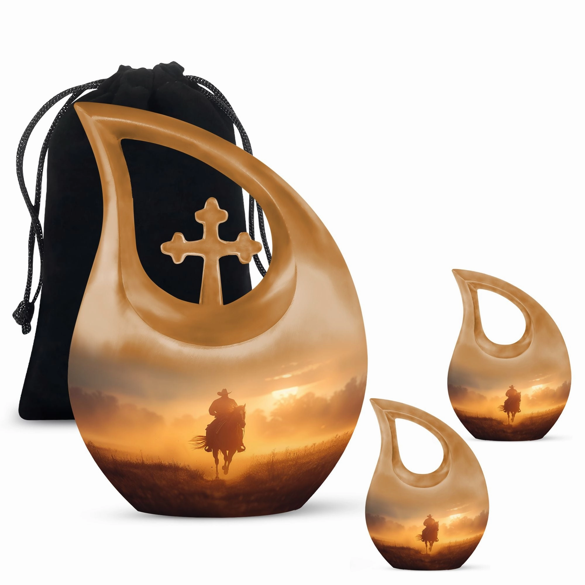 Cowboy Cremation Adult Urns For Human Ashes Women Memorial & Funeral Urn