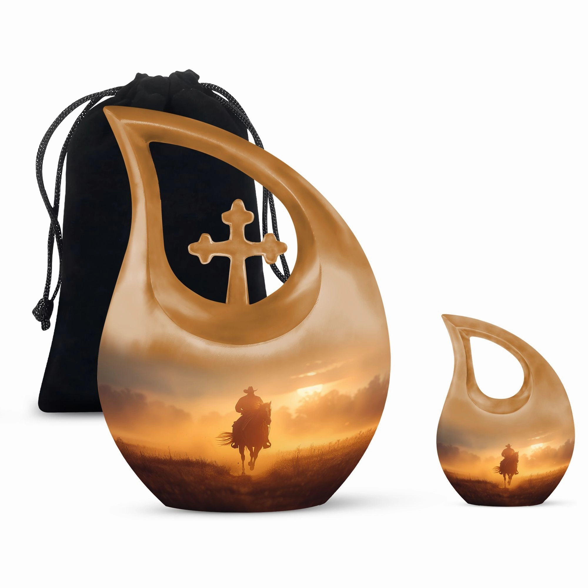 Cowboy Cremation Adult Urns For Human Ashes Women Memorial & Funeral Urn