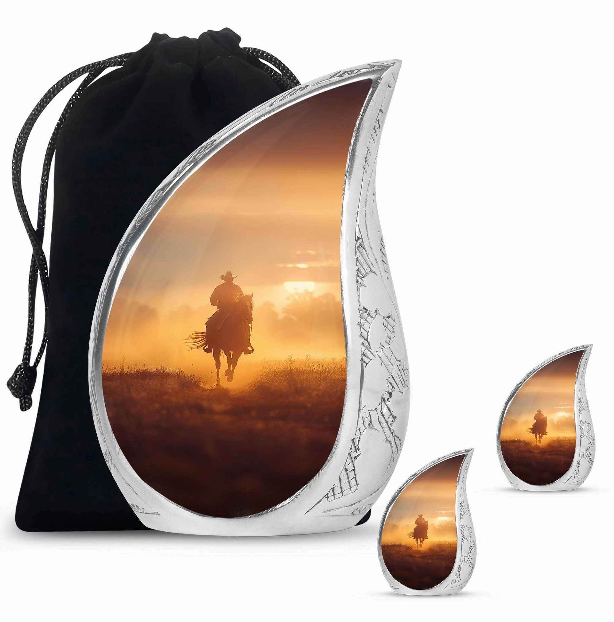 Cowboy Cremation Adult Urns For Human Ashes Women Memorial & Funeral Urn