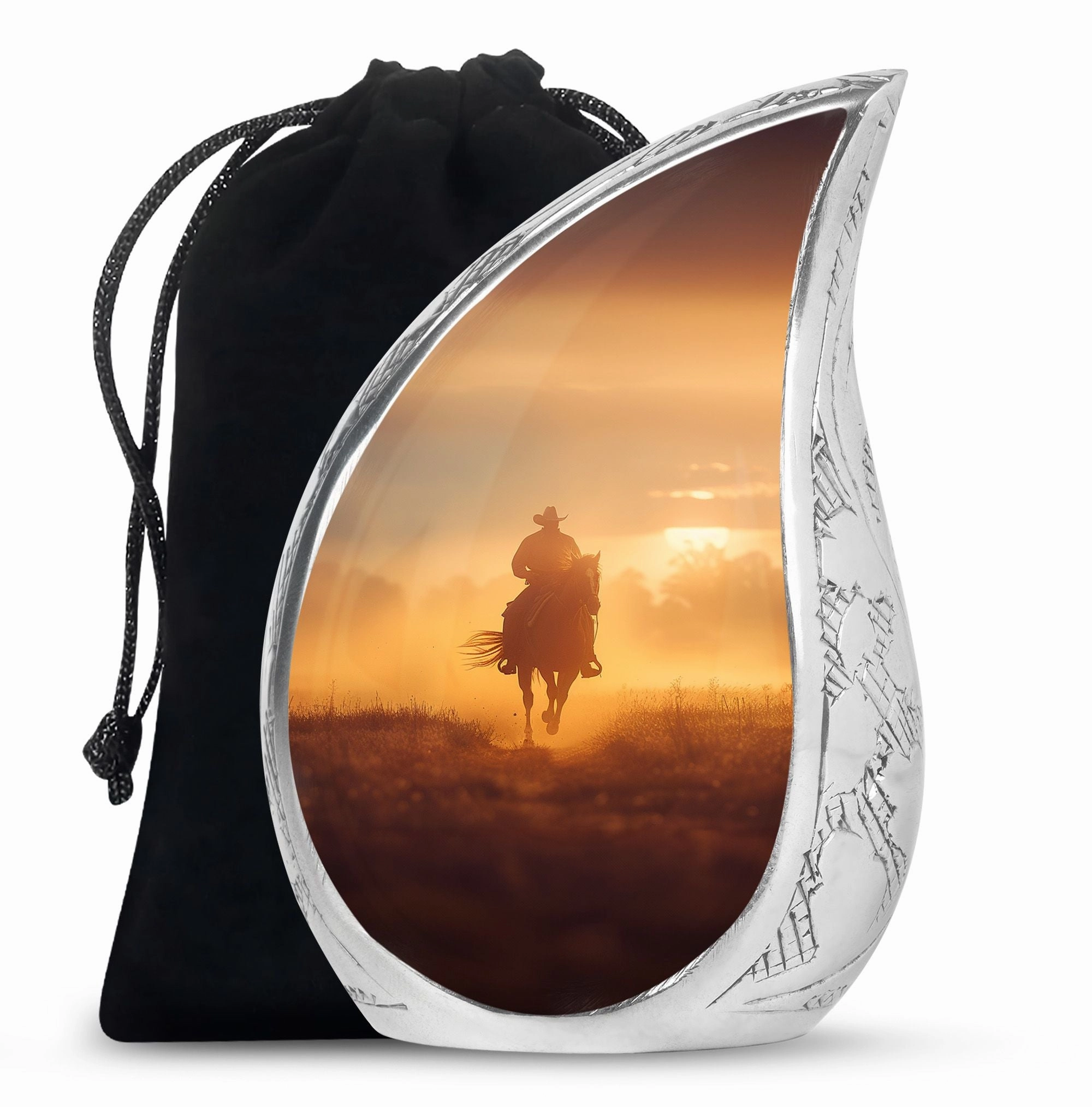 Cowboy Cremation Adult Urns For Human Ashes Women Memorial & Funeral Urn