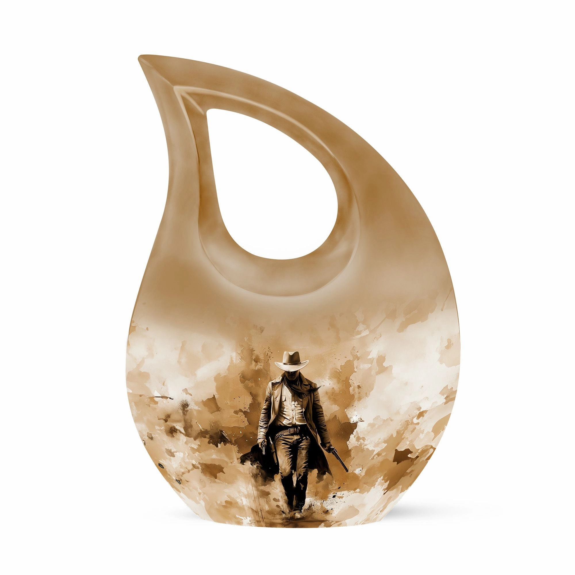Cowboy Cremation Keepsake For Human Ashes Memorial & Funeral Urn