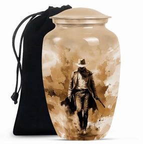 Cowboy Cremation Keepsake For Human Ashes Memorial & Funeral Urn