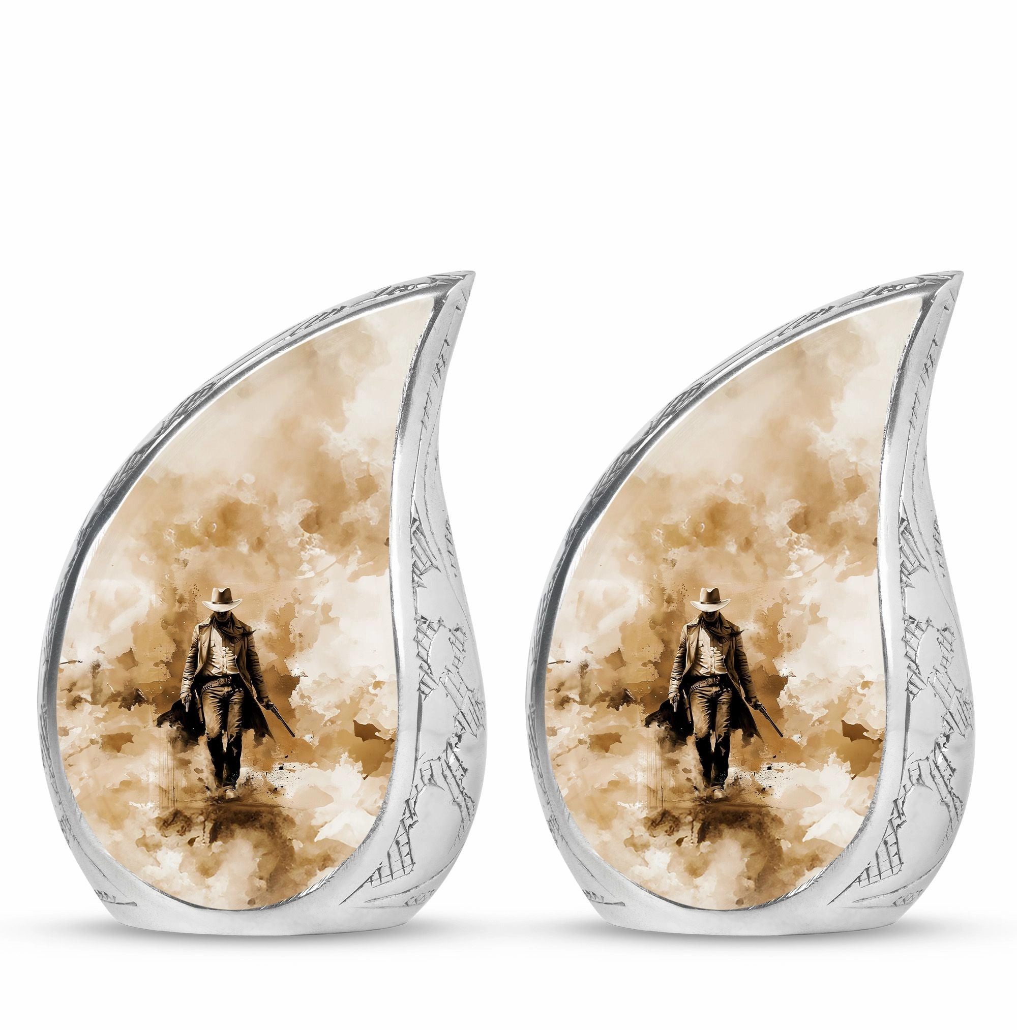 Cowboy Cremation Keepsake For Human Ashes Memorial & Funeral Urn
