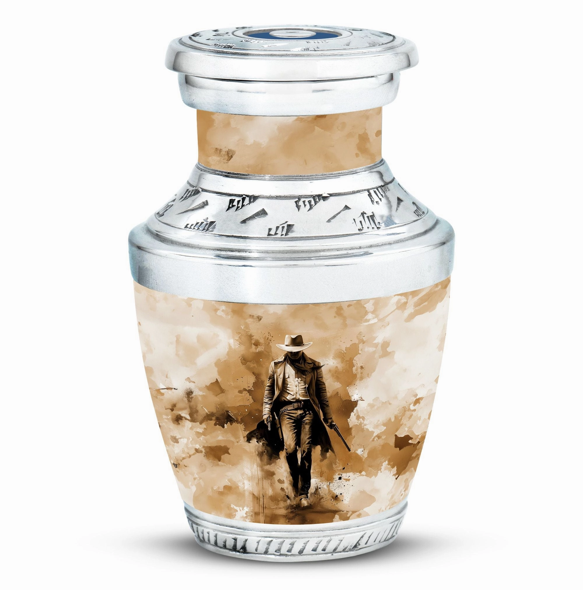 Cowboy Cremation Keepsake For Human Ashes Memorial & Funeral Urn
