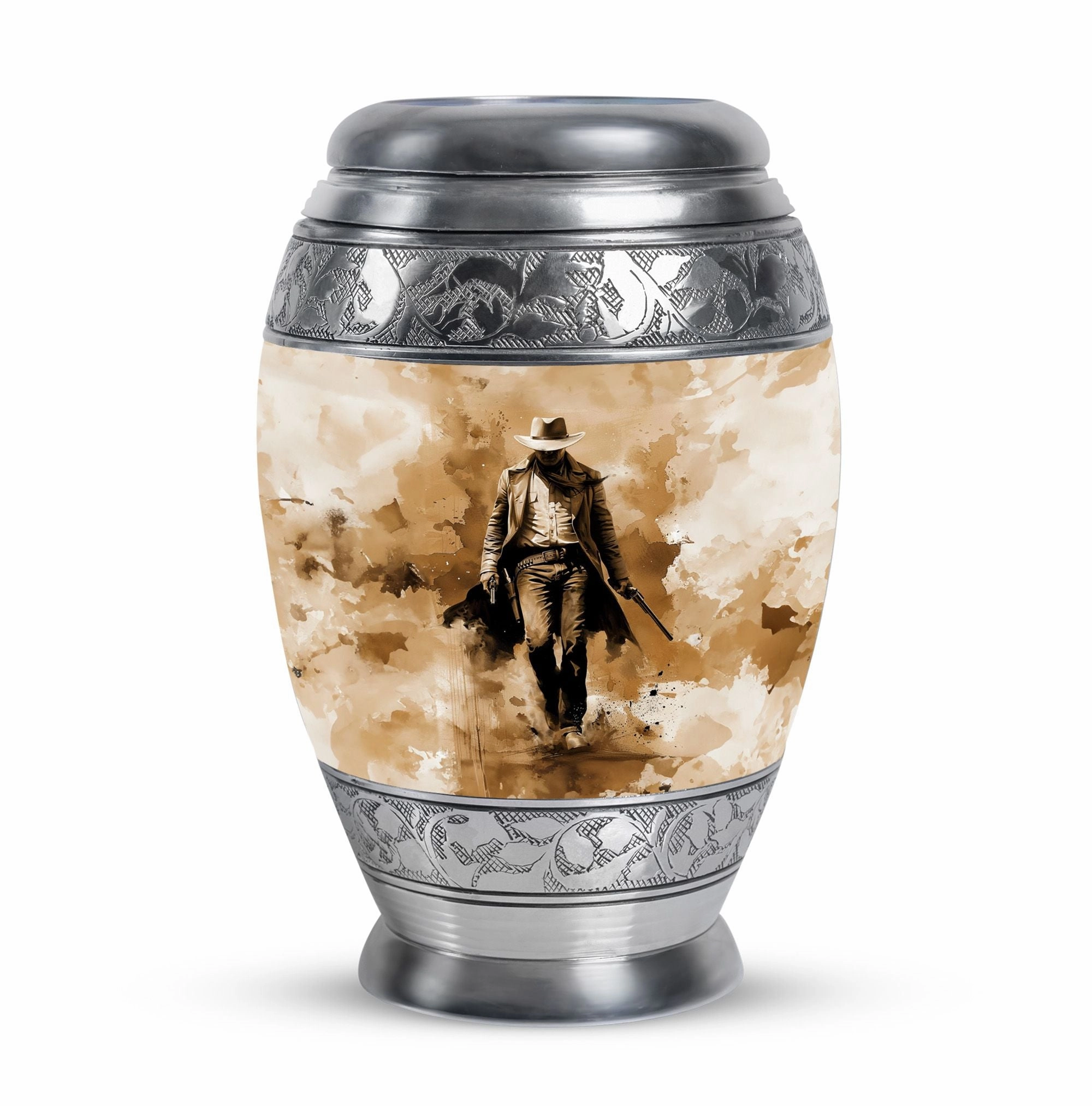 Cowboy Cremation Keepsake For Human Ashes Memorial & Funeral Urn