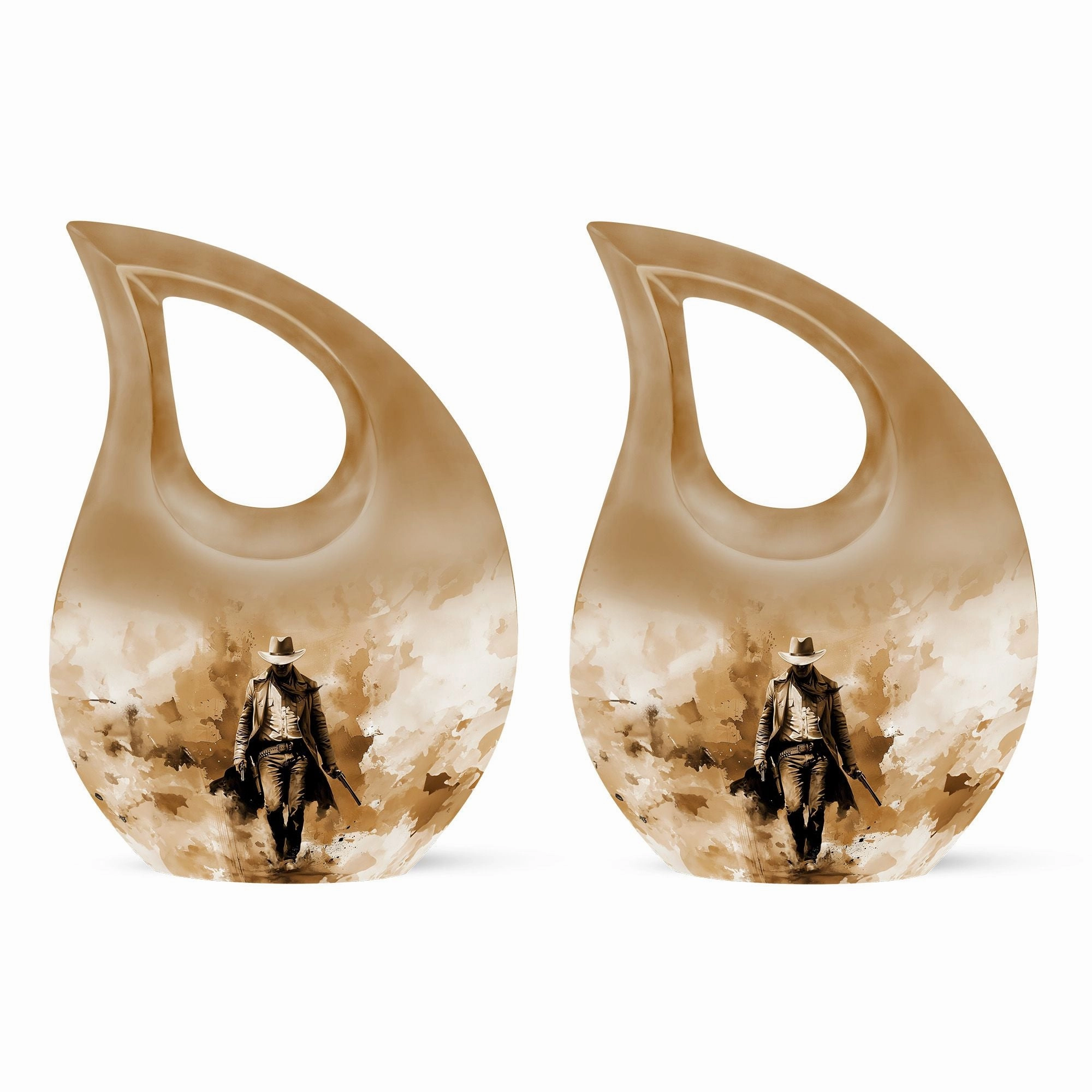 Cowboy Cremation Keepsake For Human Ashes Memorial & Funeral Urn