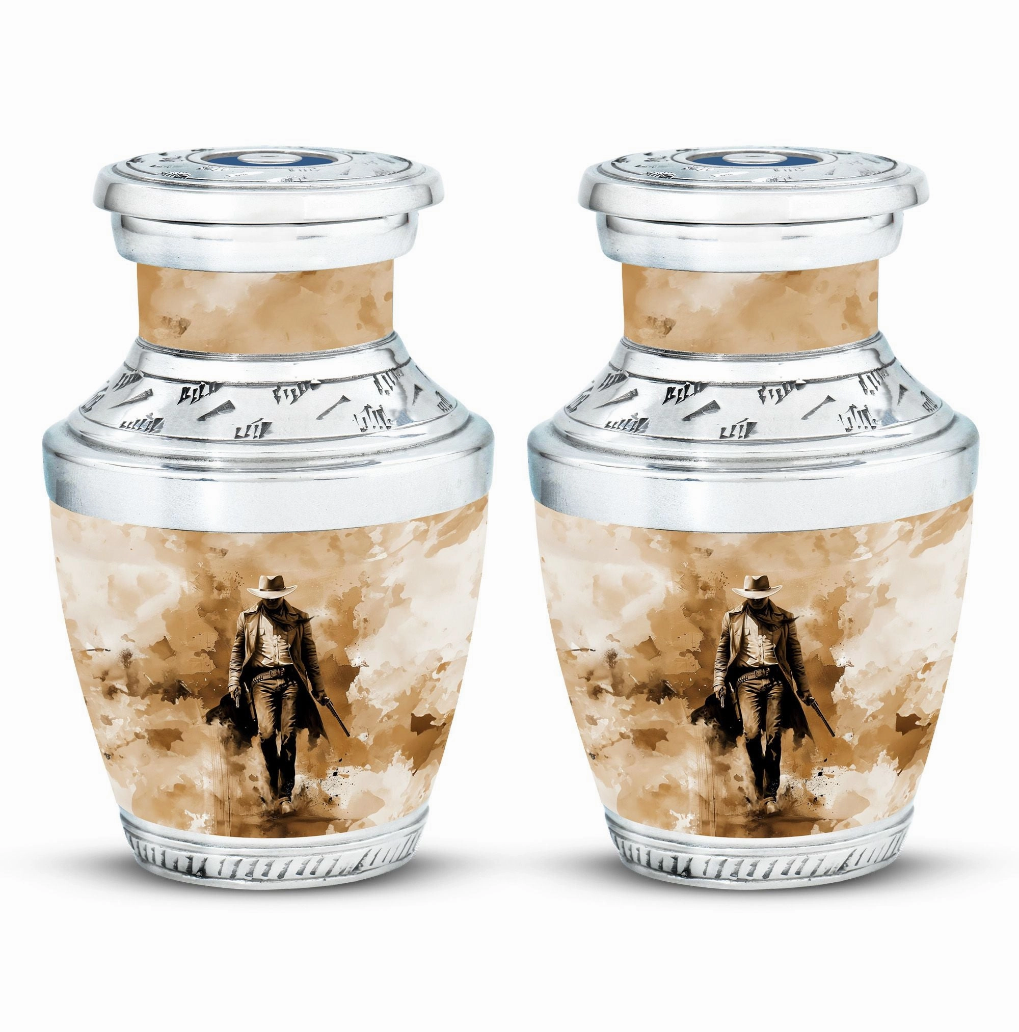 Cowboy Cremation Keepsake For Human Ashes Memorial & Funeral Urn
