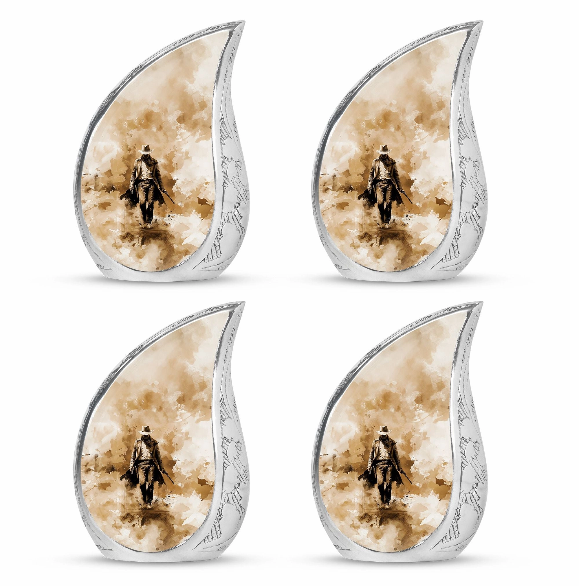Cowboy Cremation Keepsake For Human Ashes Memorial & Funeral Urn