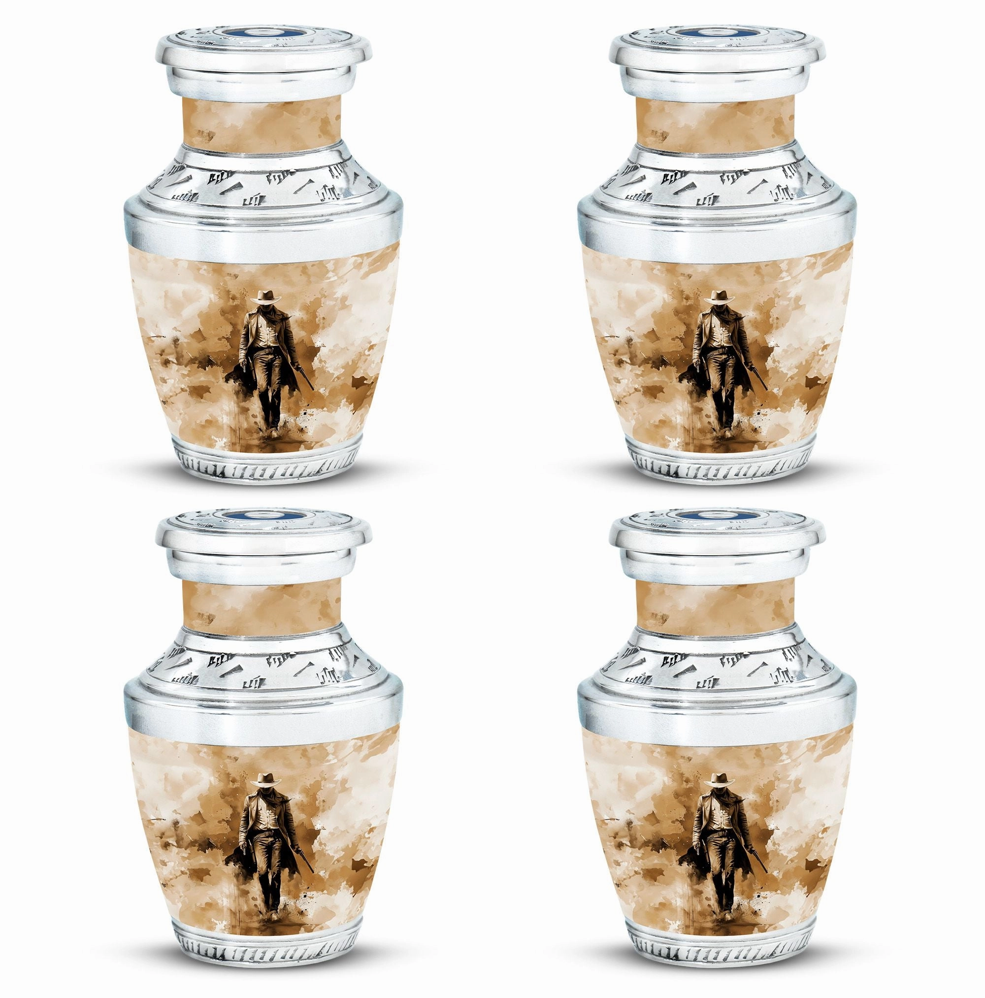 Cowboy Cremation Keepsake For Human Ashes Memorial & Funeral Urn