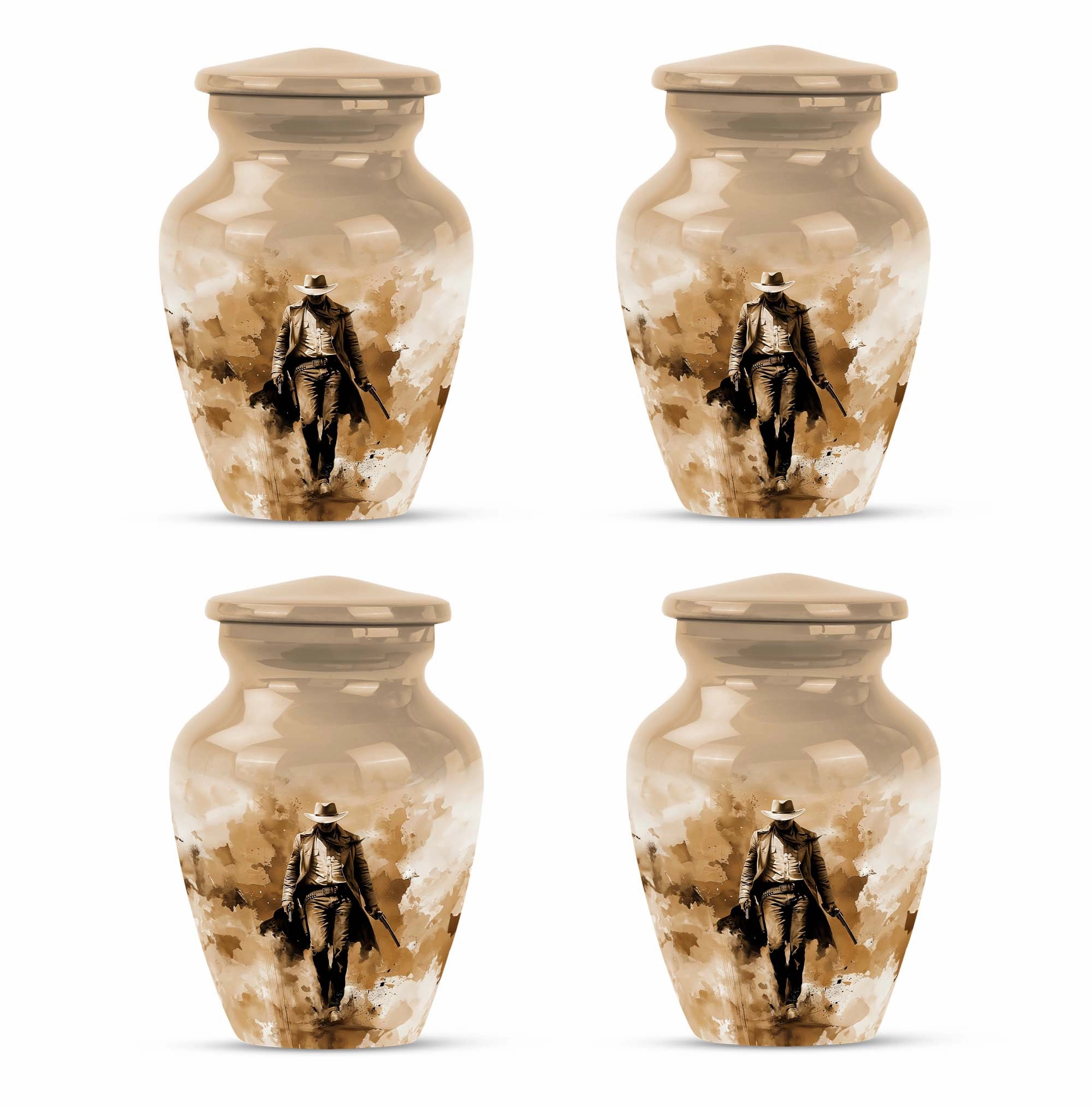 Cowboy Cremation Keepsake For Human Ashes Memorial & Funeral Urn